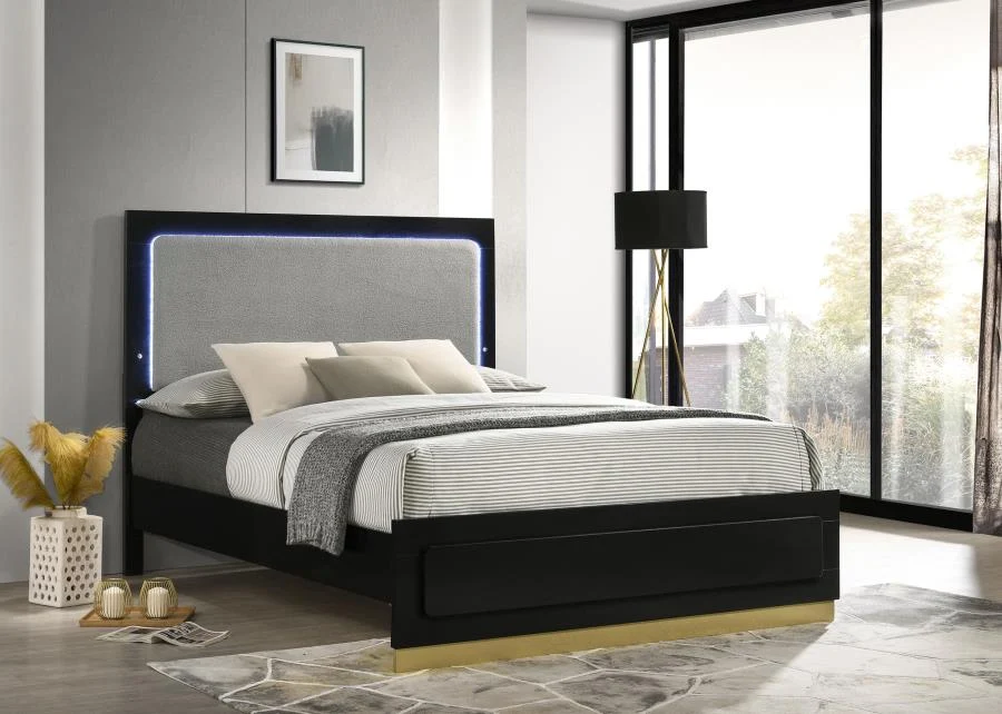 Caraway Wood LED Panel Bed - Image 4