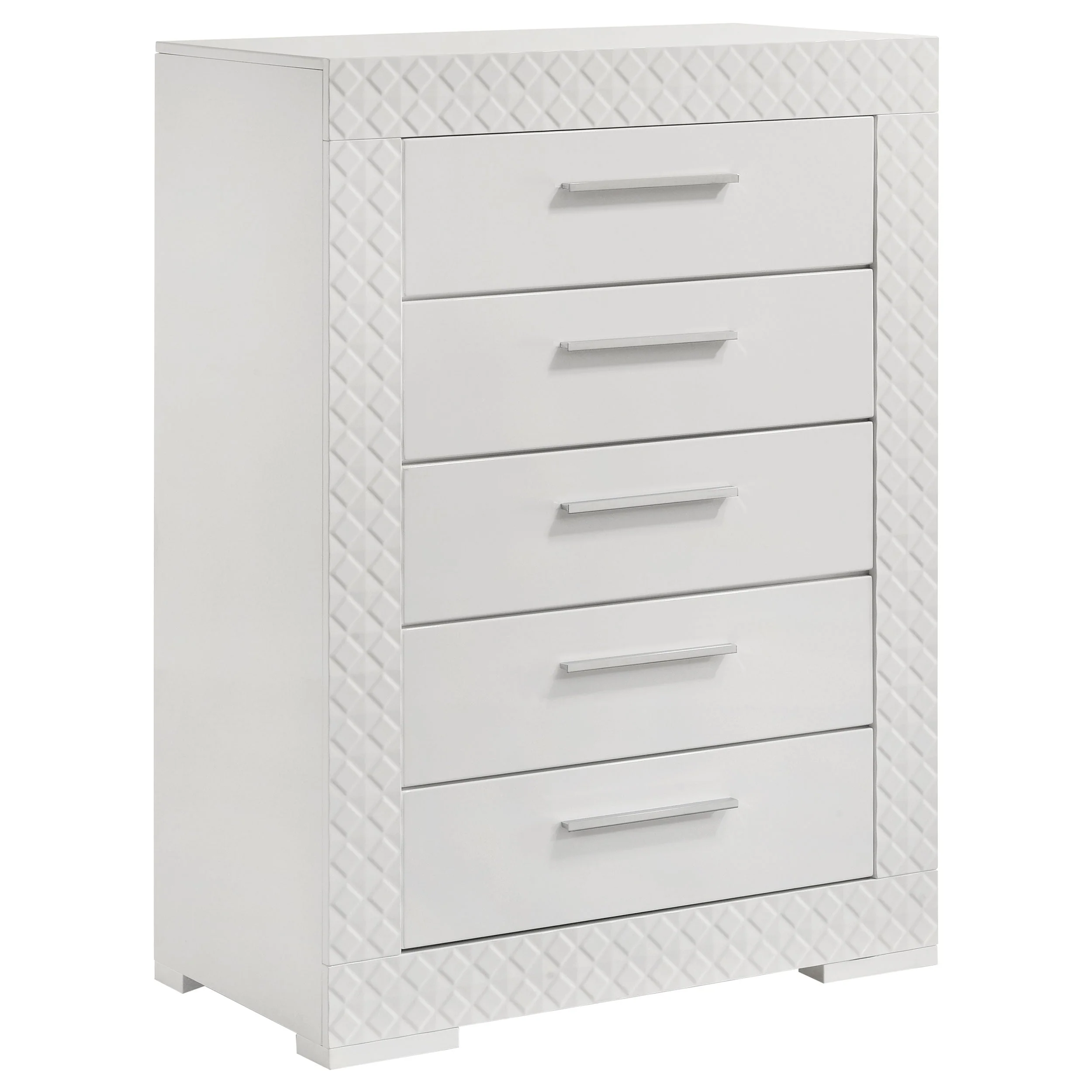 Ives 5-drawer Bedroom Chest of Drawers High Gloss - Image 3