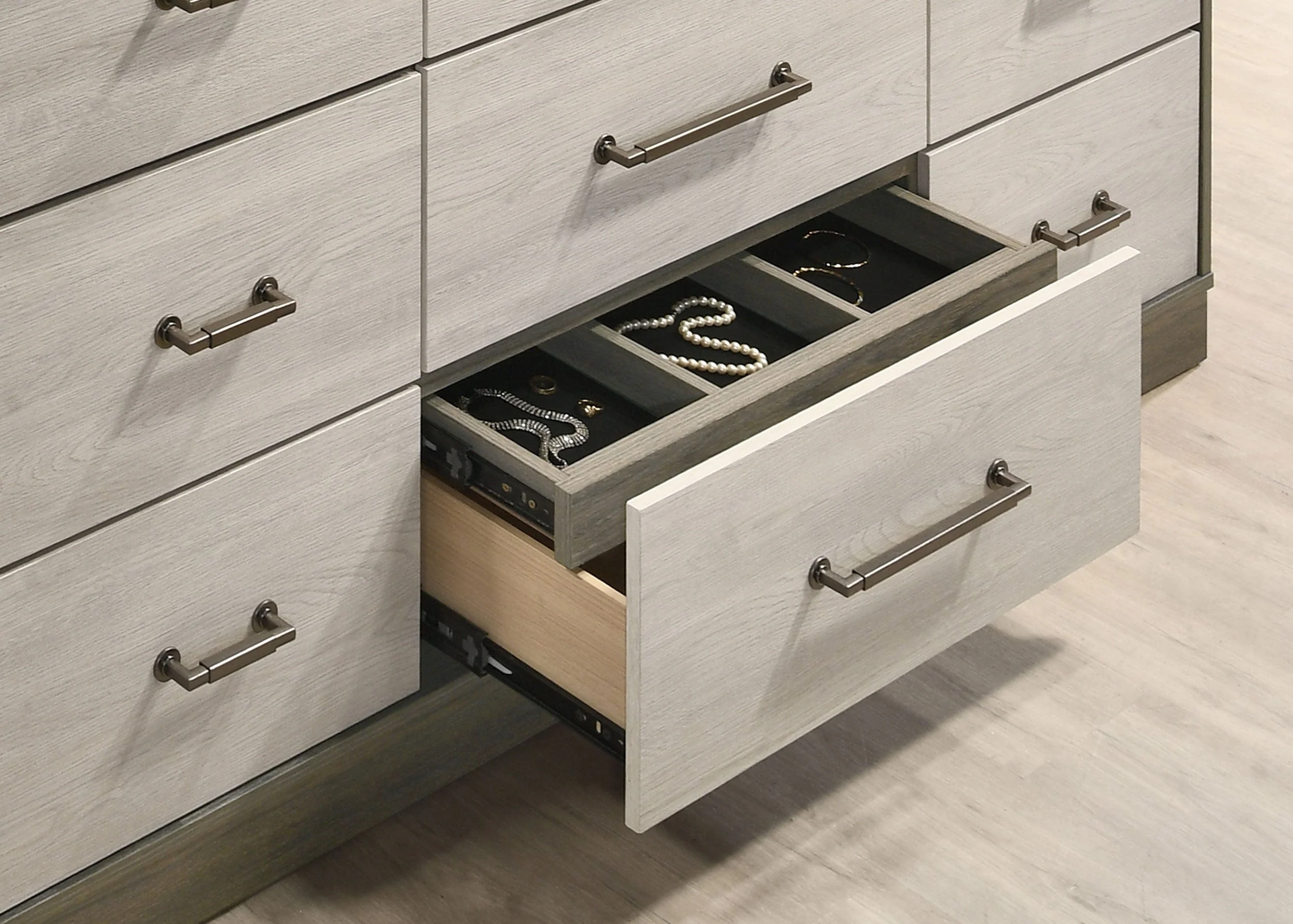 Fenwick 9-drawer Dresser with Mirror Grey Oak - Image 12