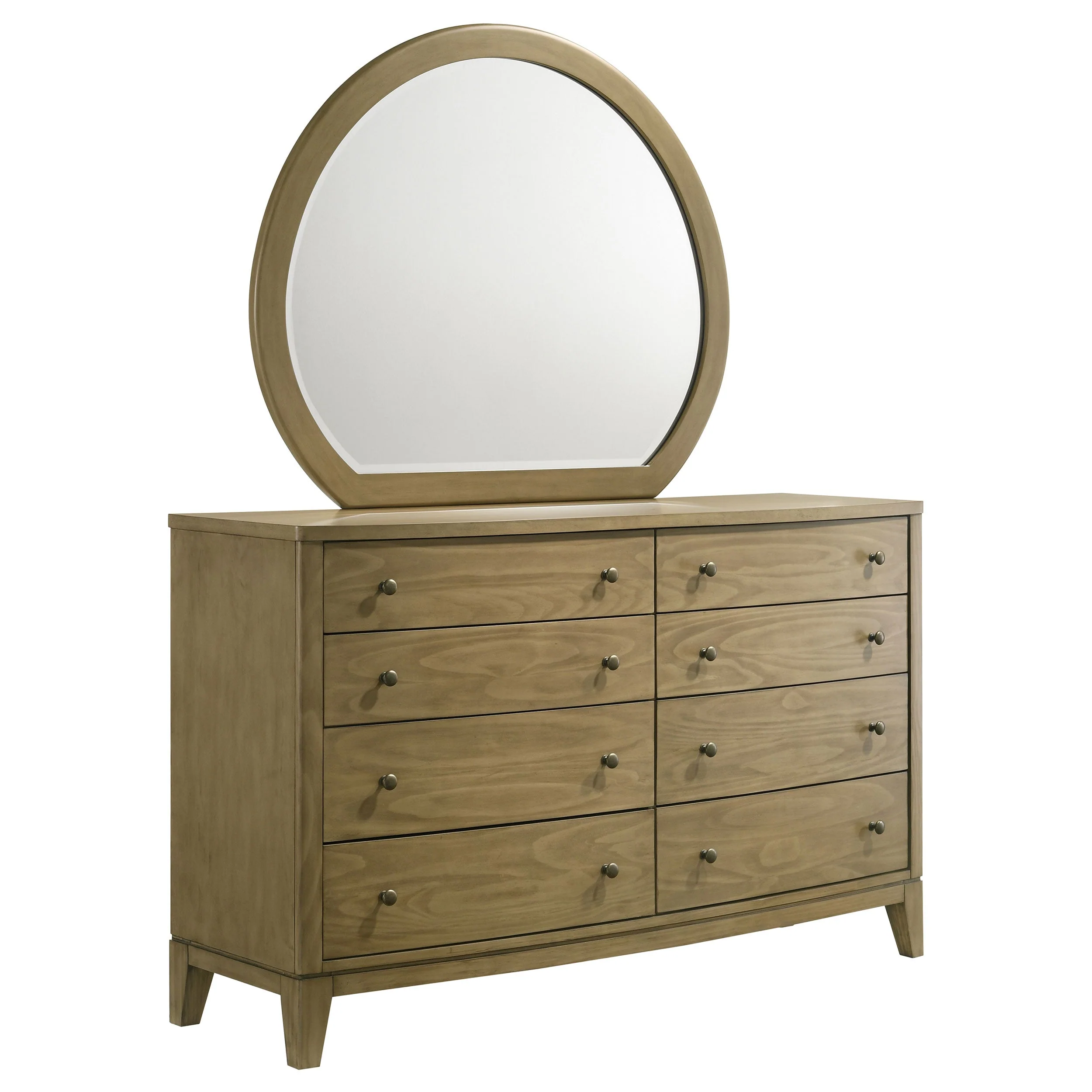 Granada 8-drawer Dresser and Mirror Natural Pine - Image 2
