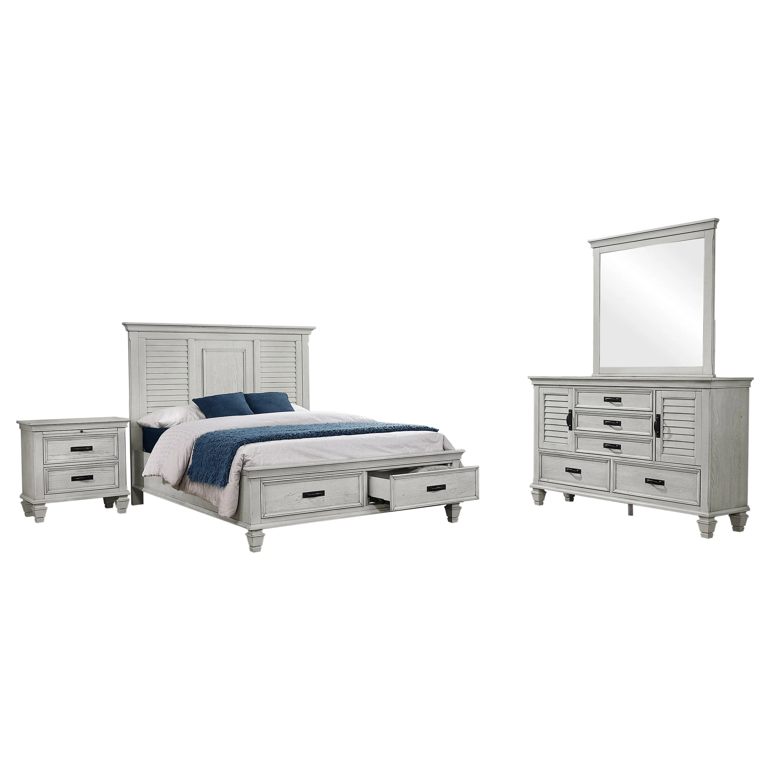 Franco Bedroom Set Distressed - Image 11