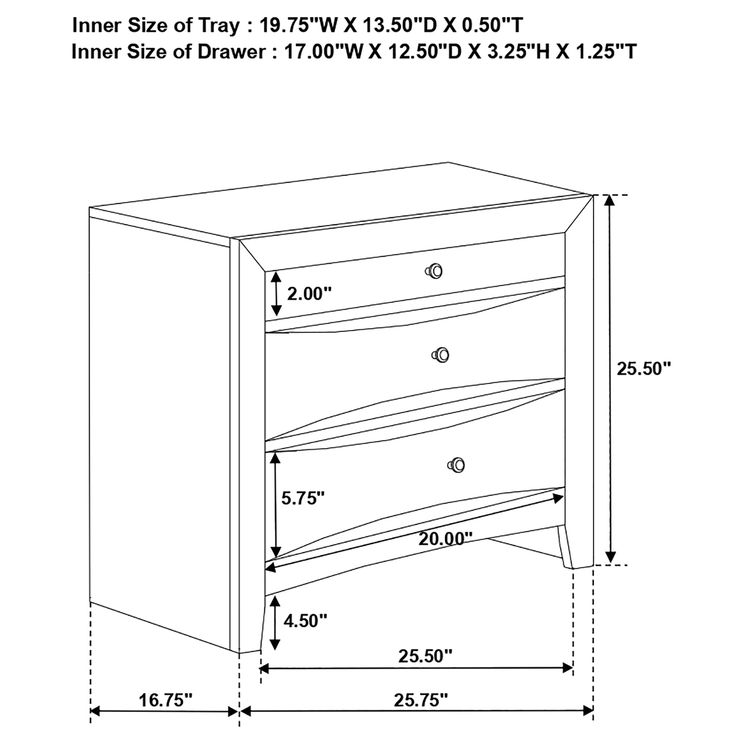 Briana 2-drawer Nightstand Black - Image 5