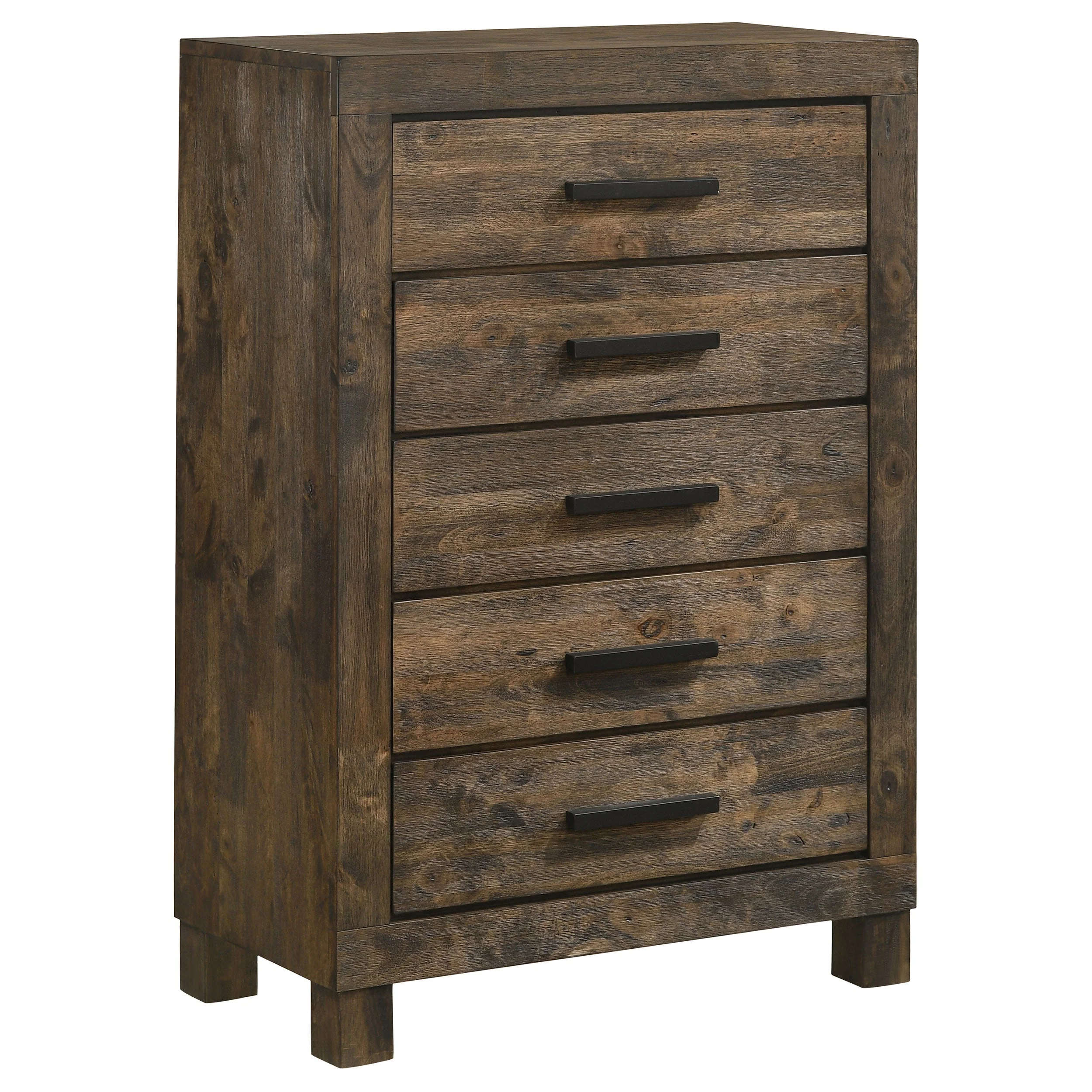 Woodmont 5-drawer Bedroom Chest Rustic Golden Brown - Image 2