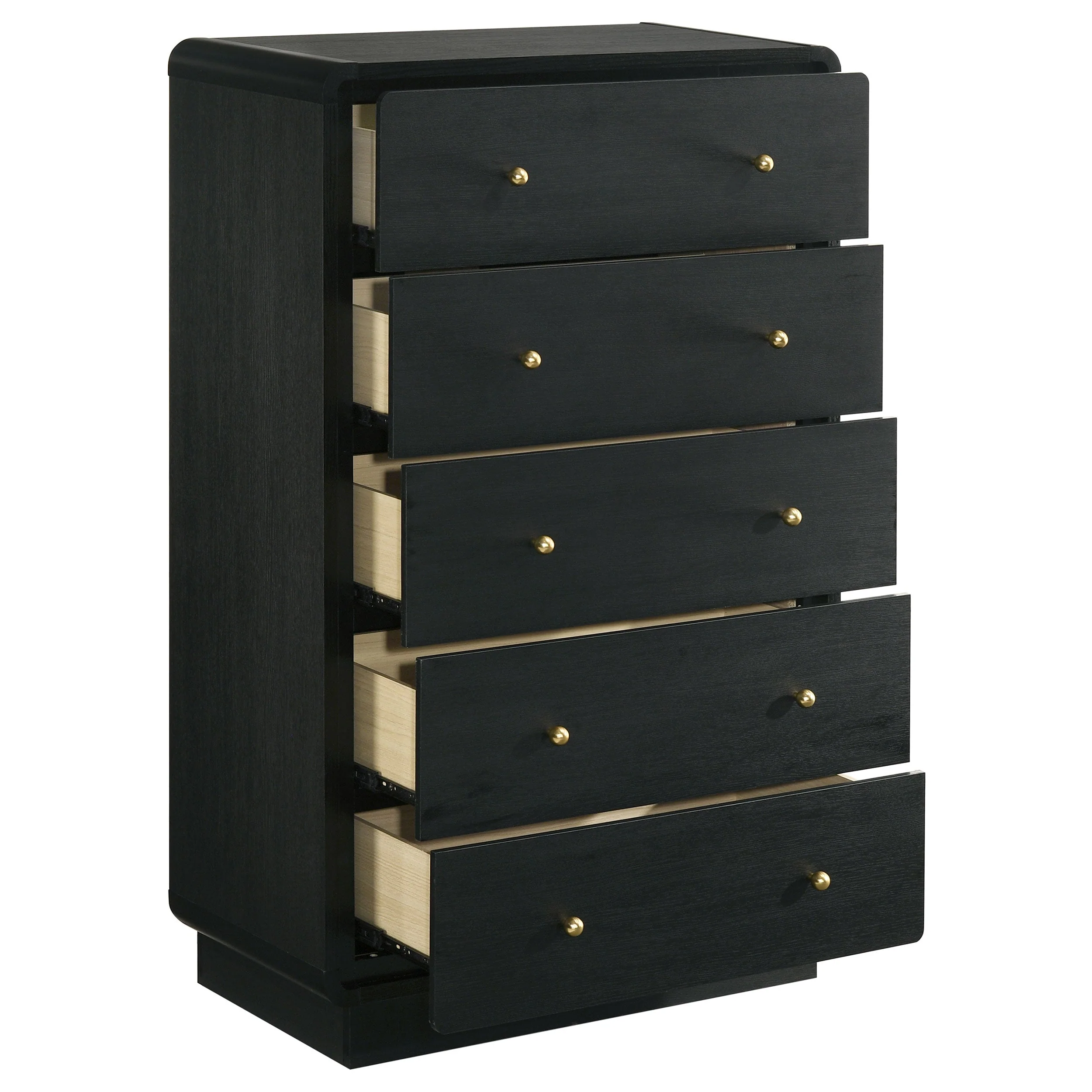 Cavelle 5-drawer Chest of Drawers Black - Image 11