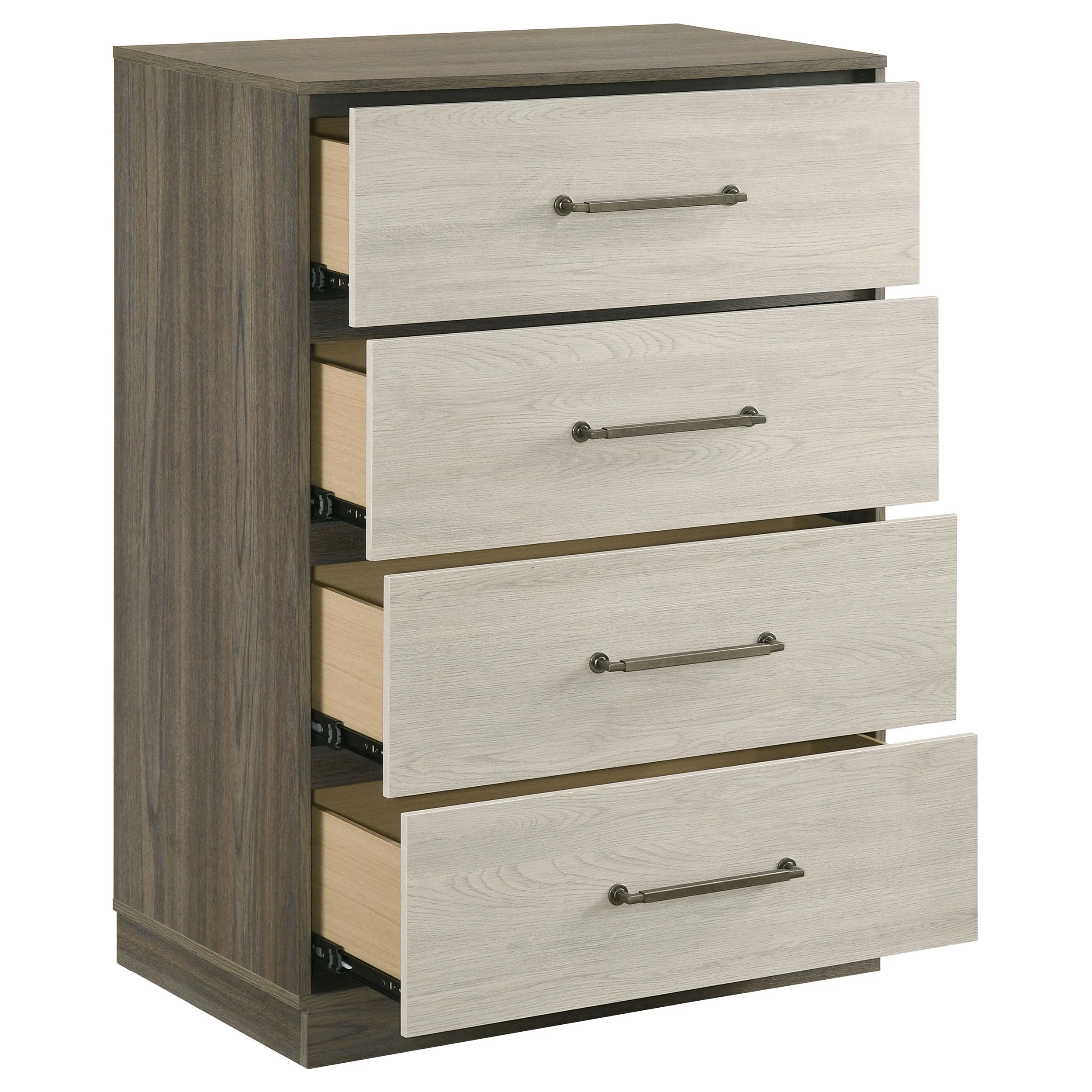 Fenwick 4-drawer Chest of Drawers Grey Oak - Image 11