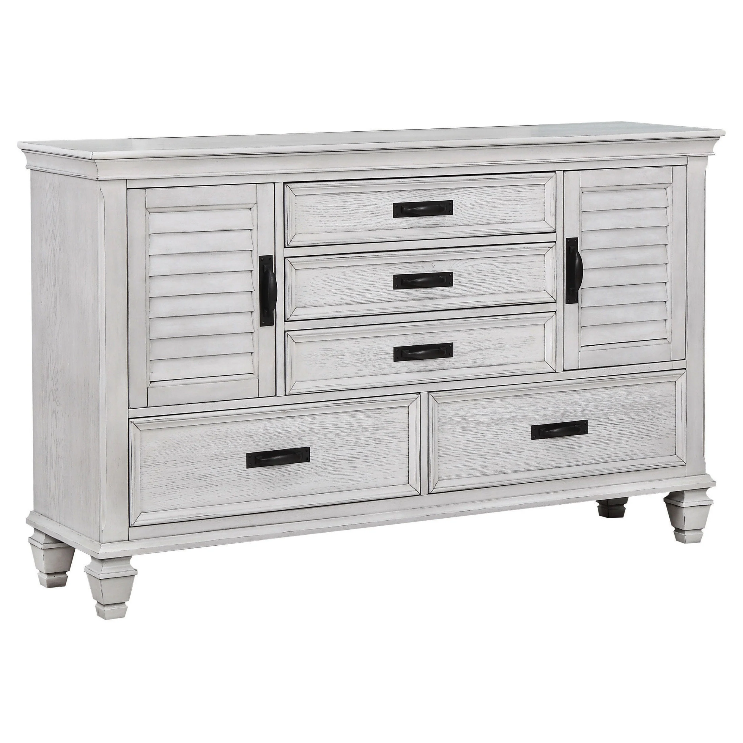 Franco 5-drawer Dresser Distressed White - Image 2