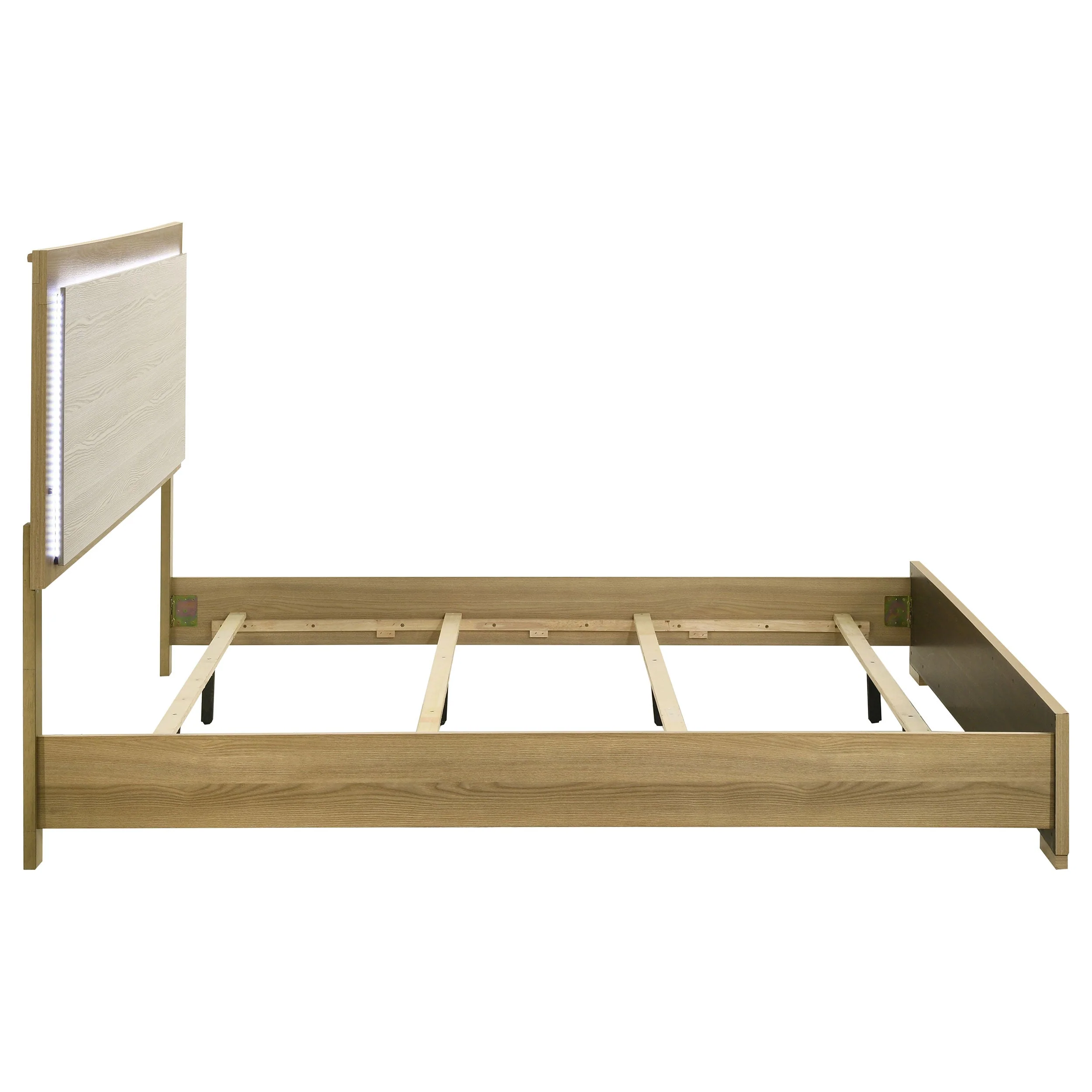 Hyland Wood LED Panel Bed Natural and - Image 14