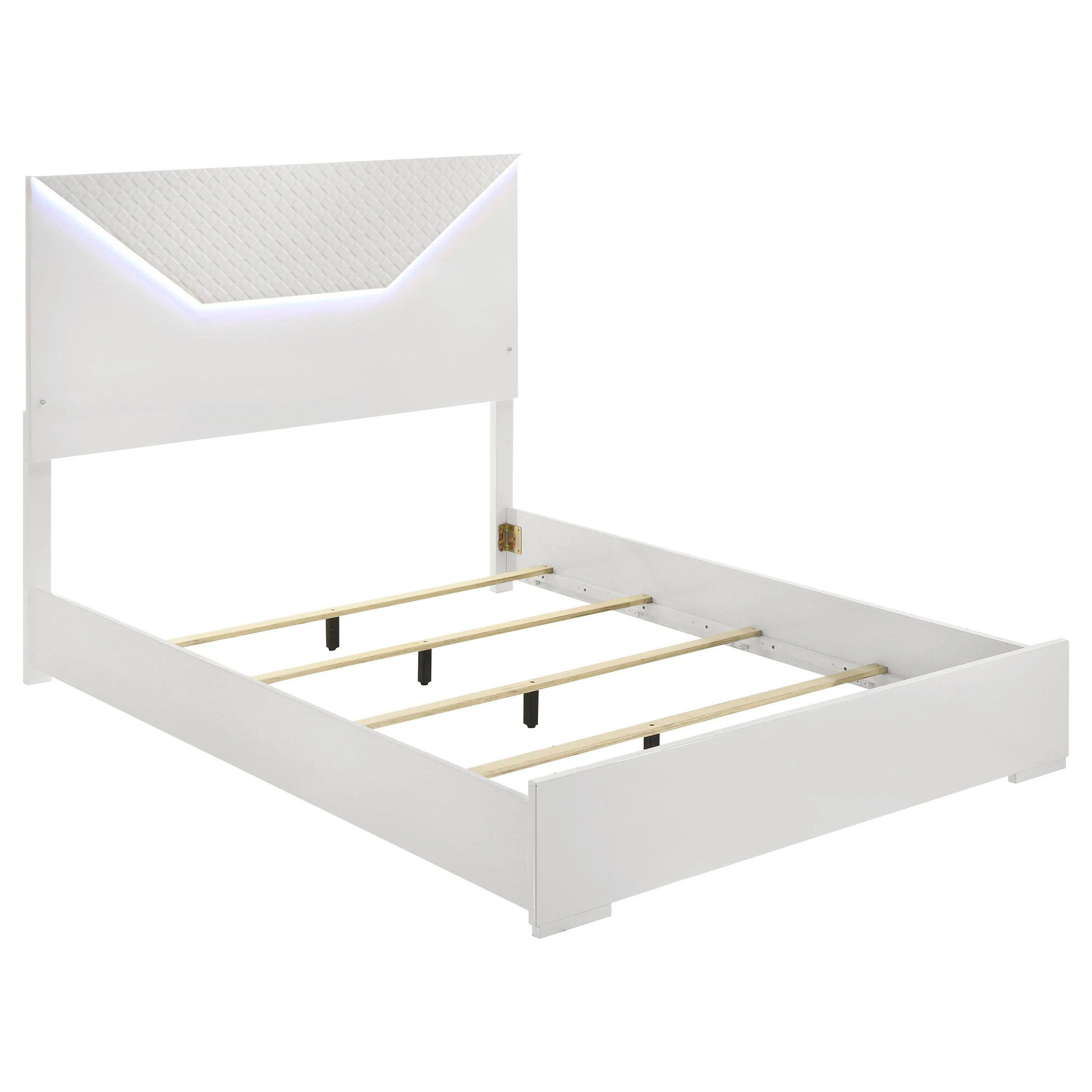 Ives Panel Bed LED Headboard High Gloss - Image 5