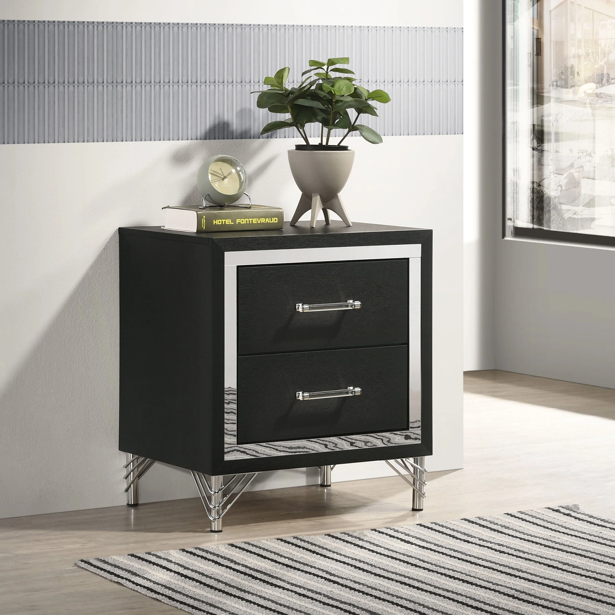 Lucia 2-drawer Nightstand Bedside Table - Image 5
