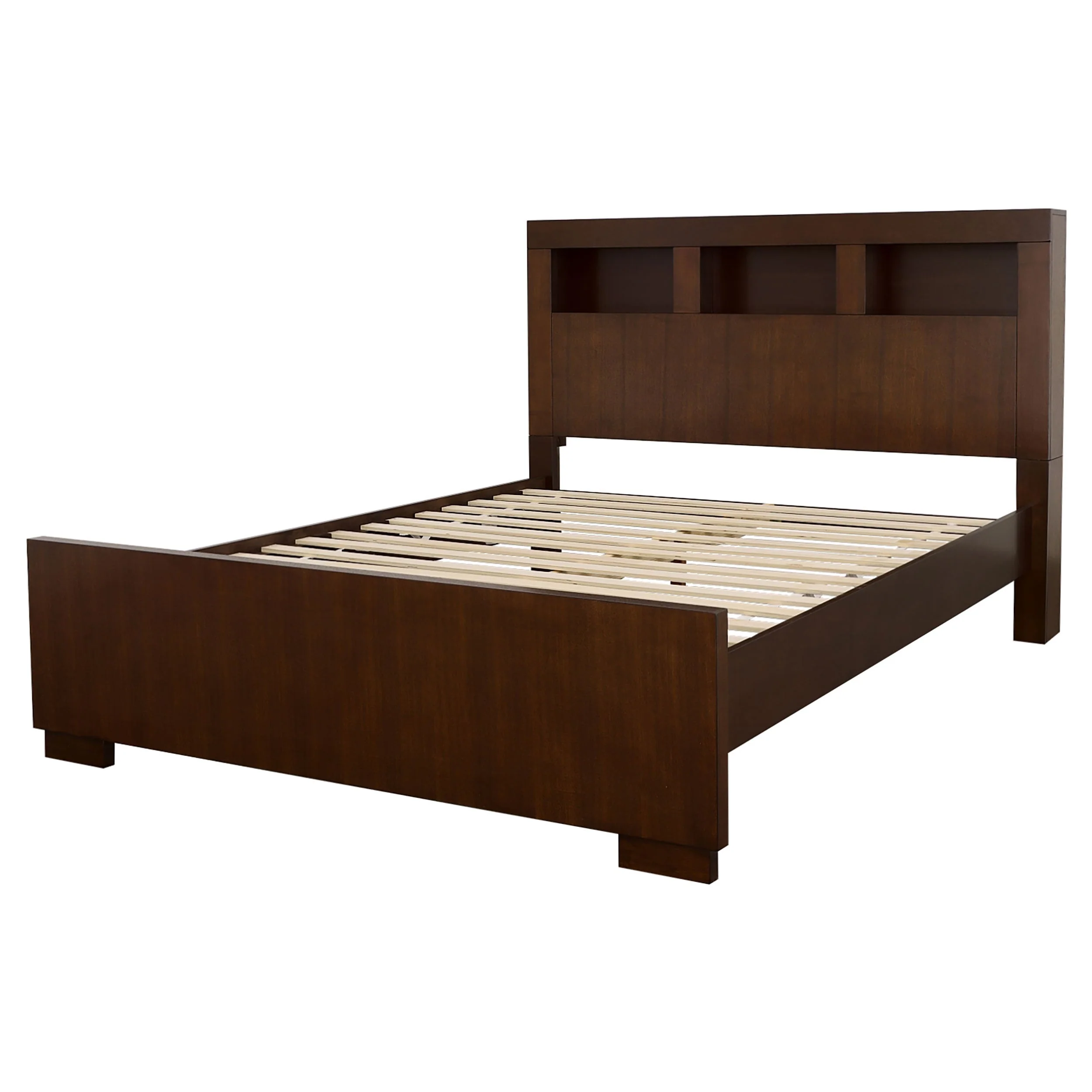 Jessica Wood LED Storage Bookcase Bed Cappuccino - Image 14