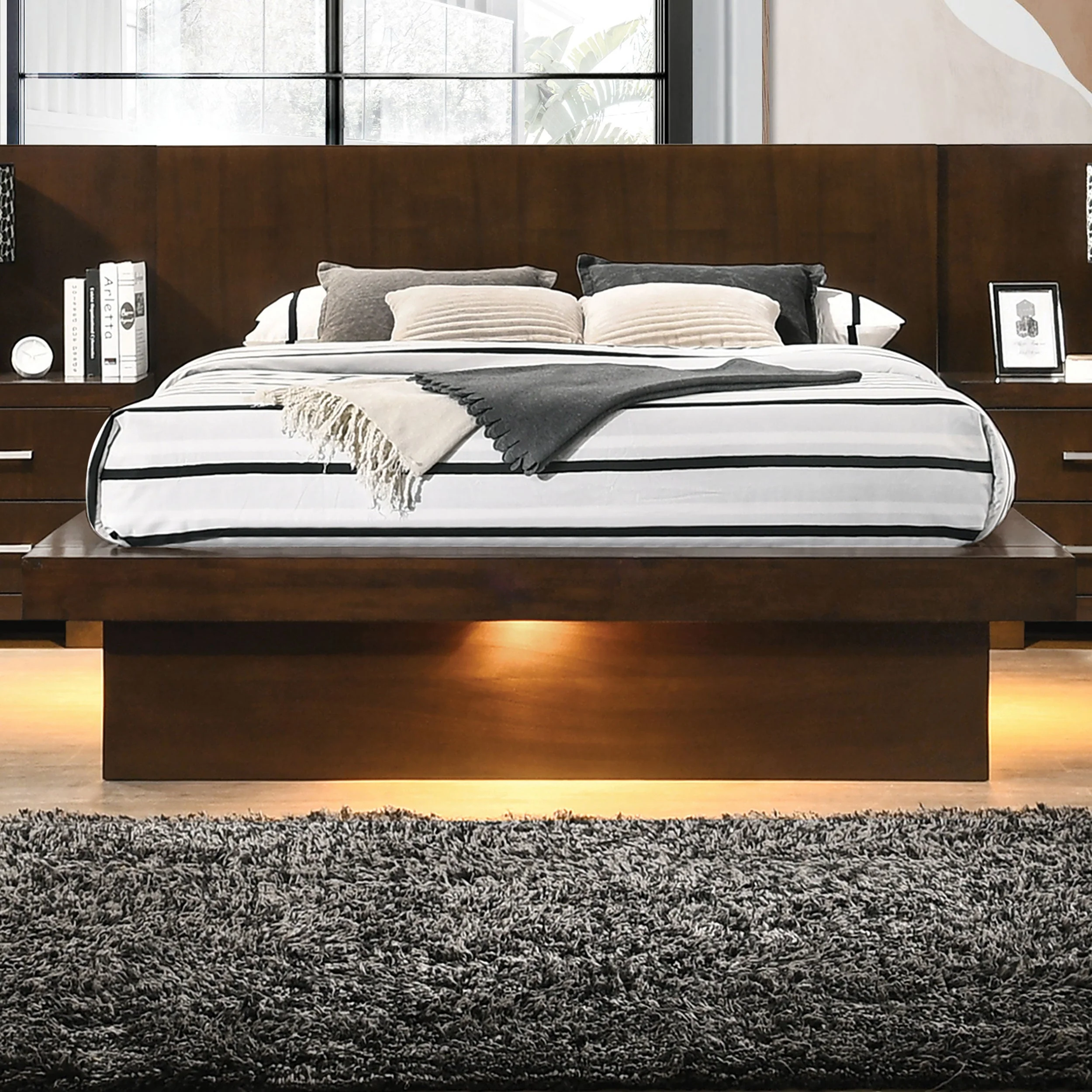 Jessica Wood LED Panel Bed - Image 11