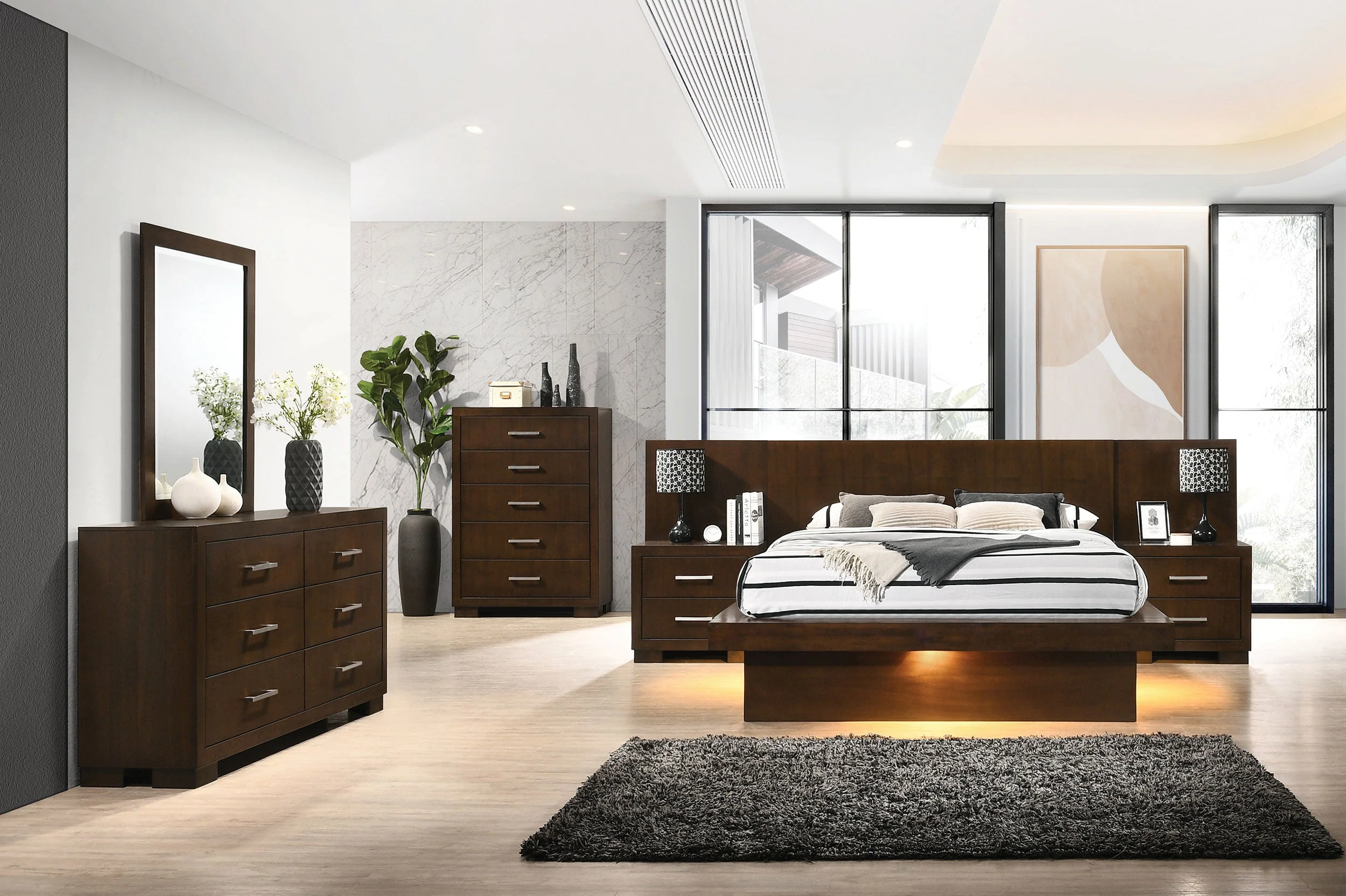 Jessica Wood LED Panel Bed - Image 19