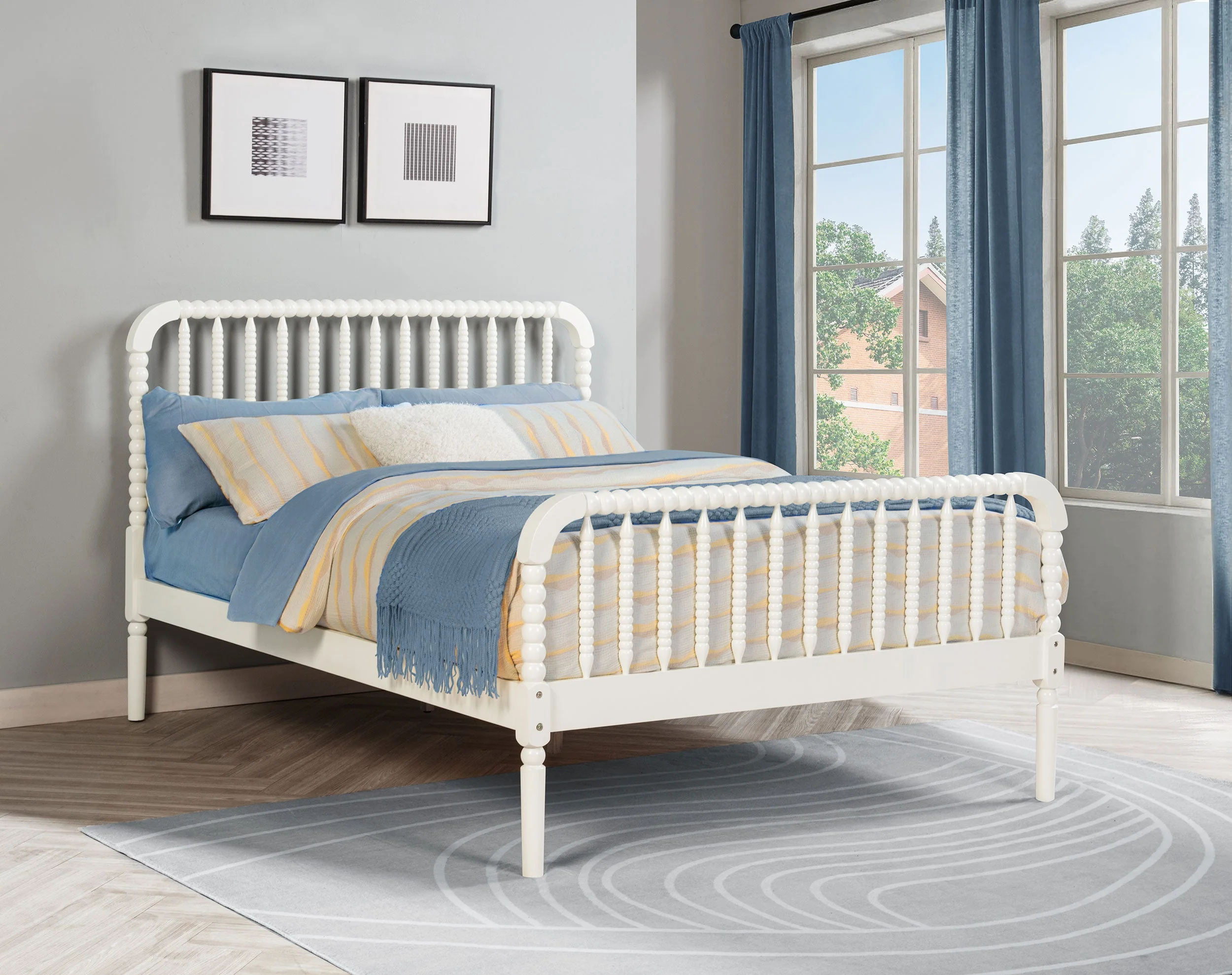 Jones Wood Twin Open Frame Bed - Image 6
