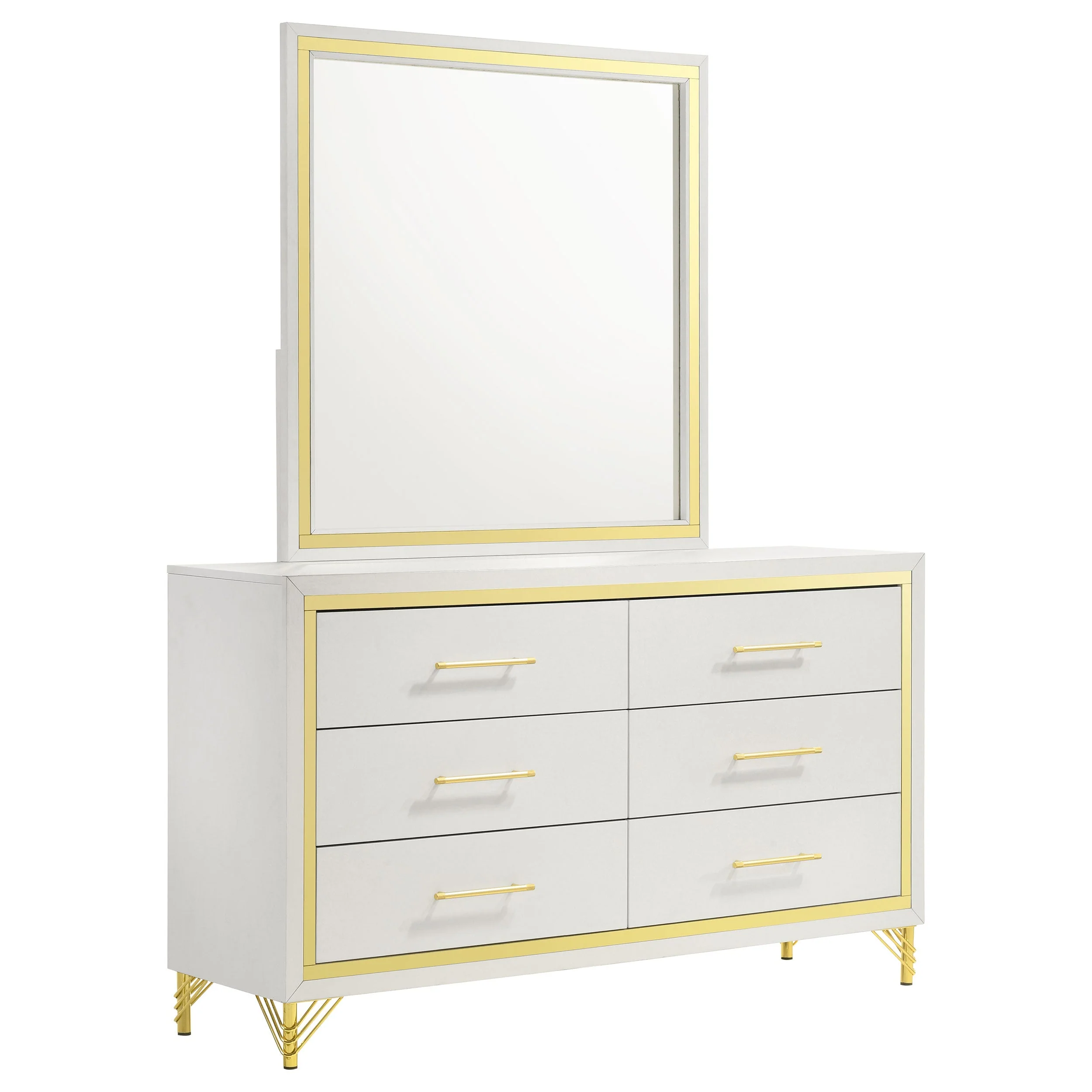 Lucia 6-drawer Dresser and Mirror - Image 4