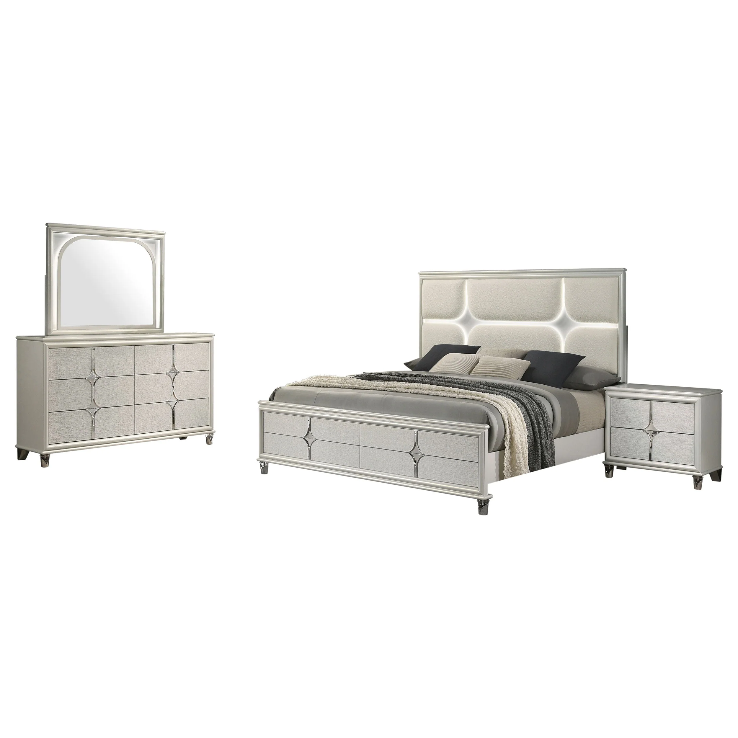 Olivia Bedroom Set Pearl - Image 15