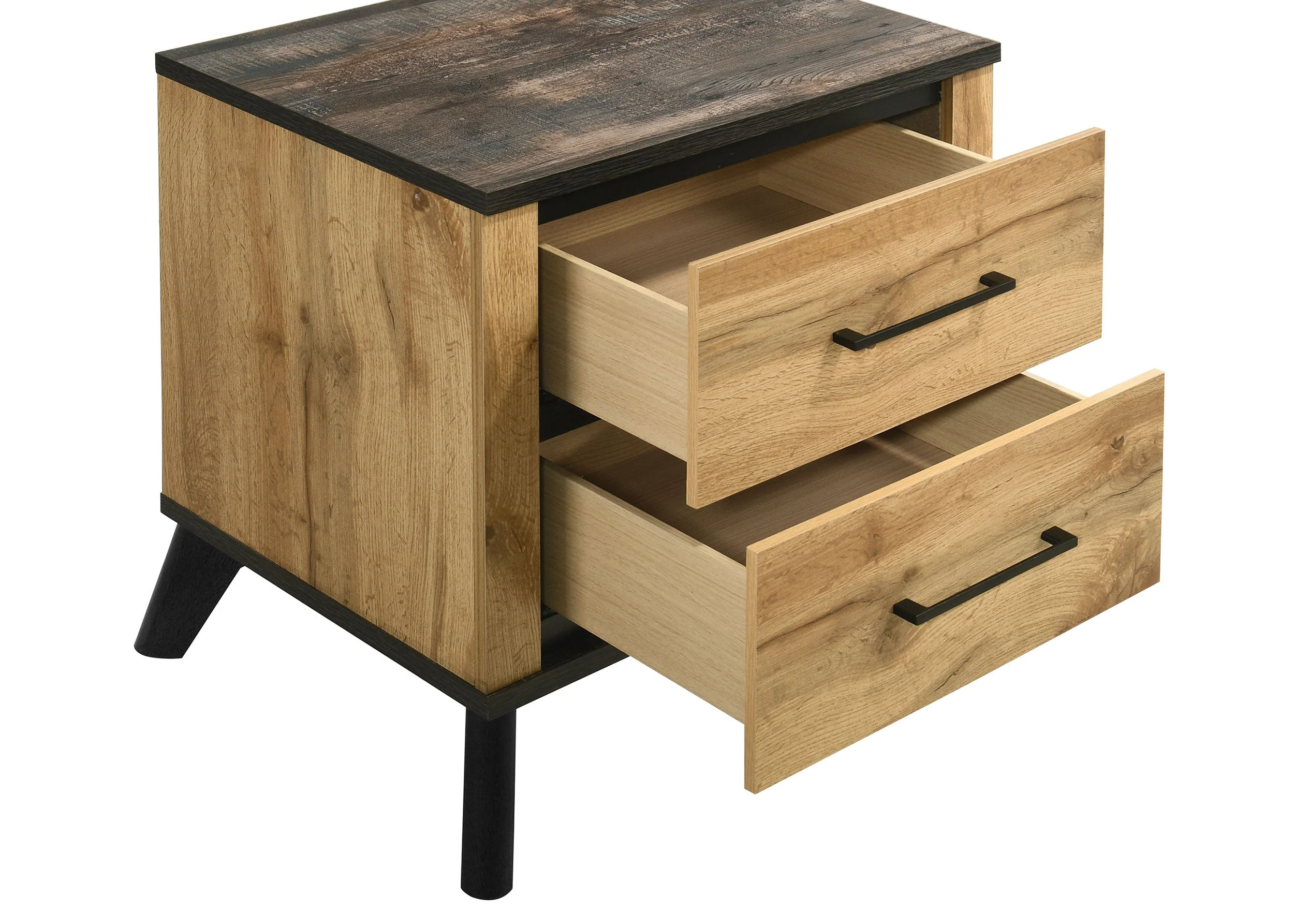 Kaywood 2-drawer Nightstand Bedside Table Natural Pine - Image 8