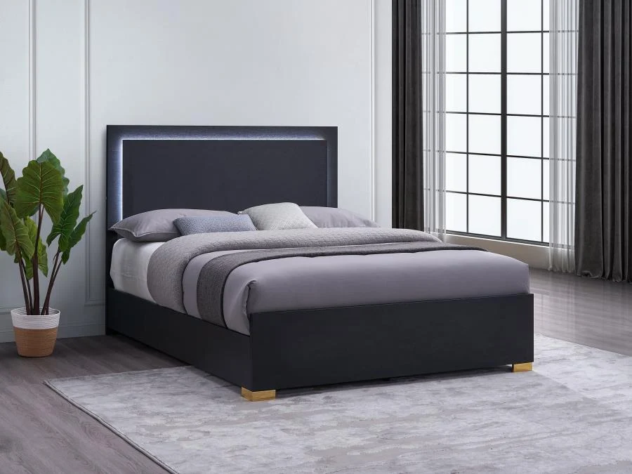 Marceline Wood LED Panel Bed - Image 2