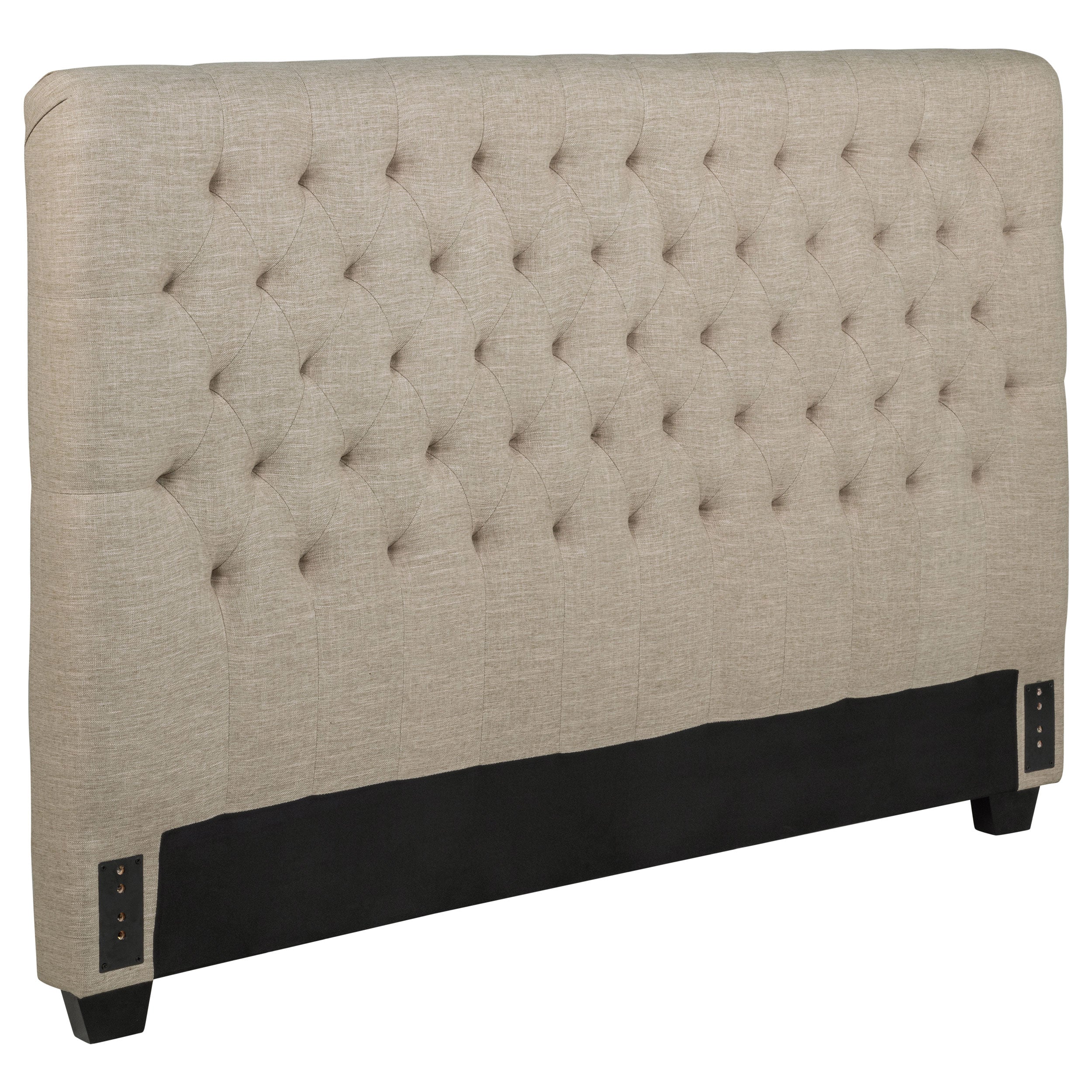 Chloe Upholstered Panel Headboard Oatmeal - Image 7