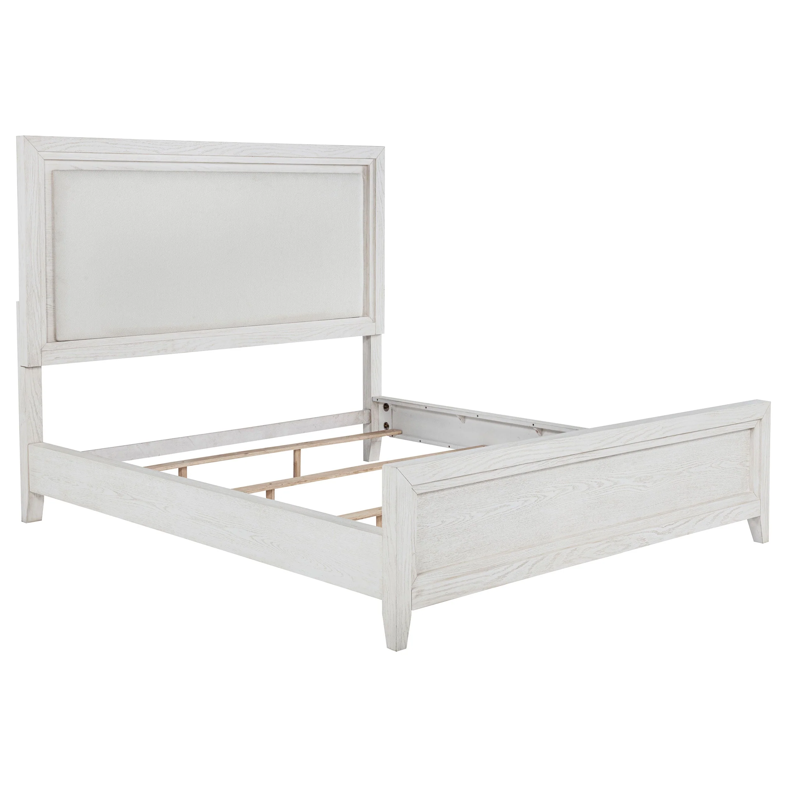 Marielle Upholstered Panel Bed Distressed - Image 5