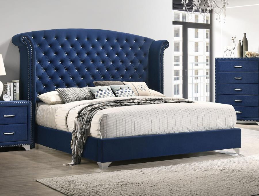 Melody Upholstered Wingback Bed - Image 3