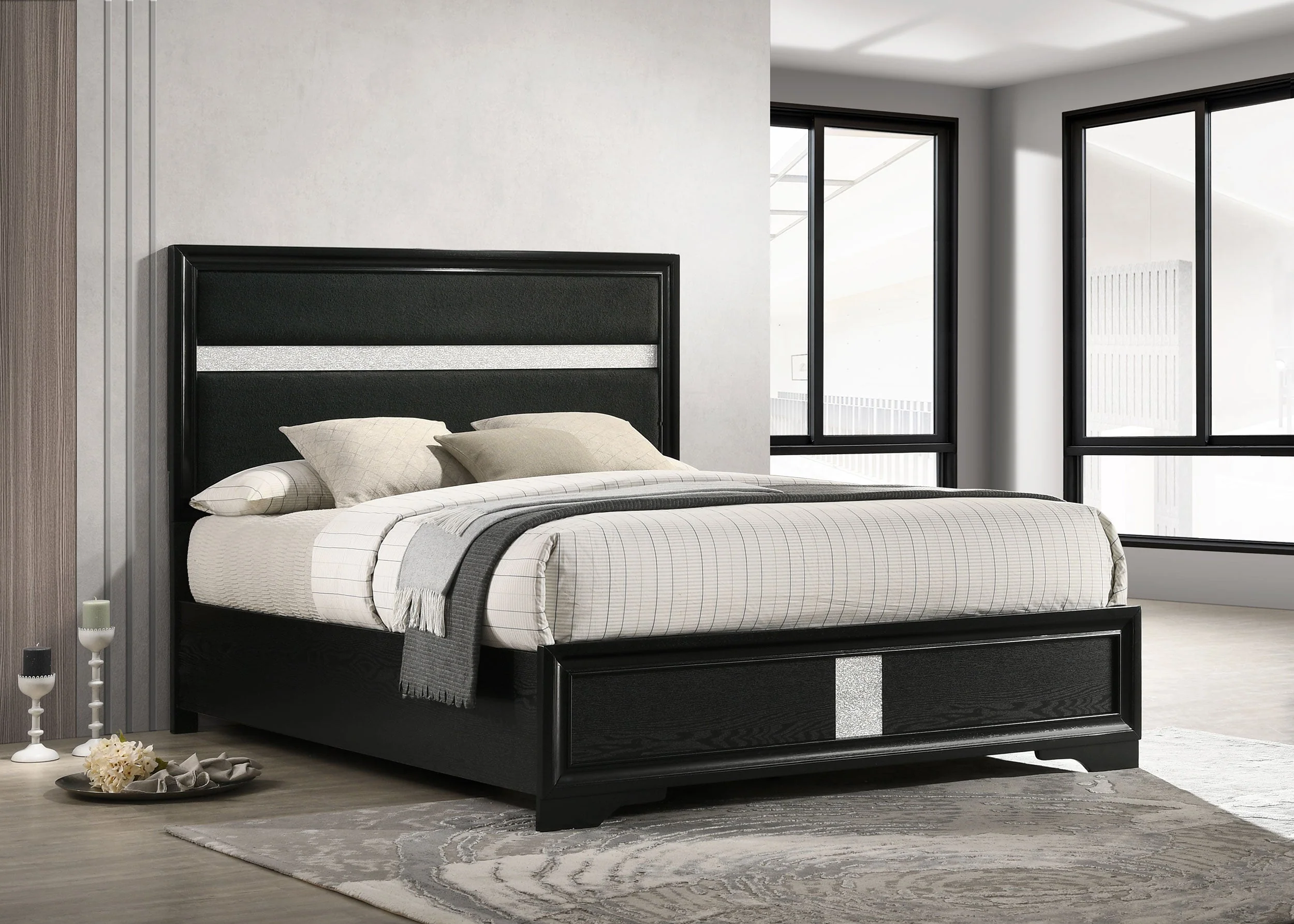 Miranda 54-inch Upholstered Panel Bed - Image 28