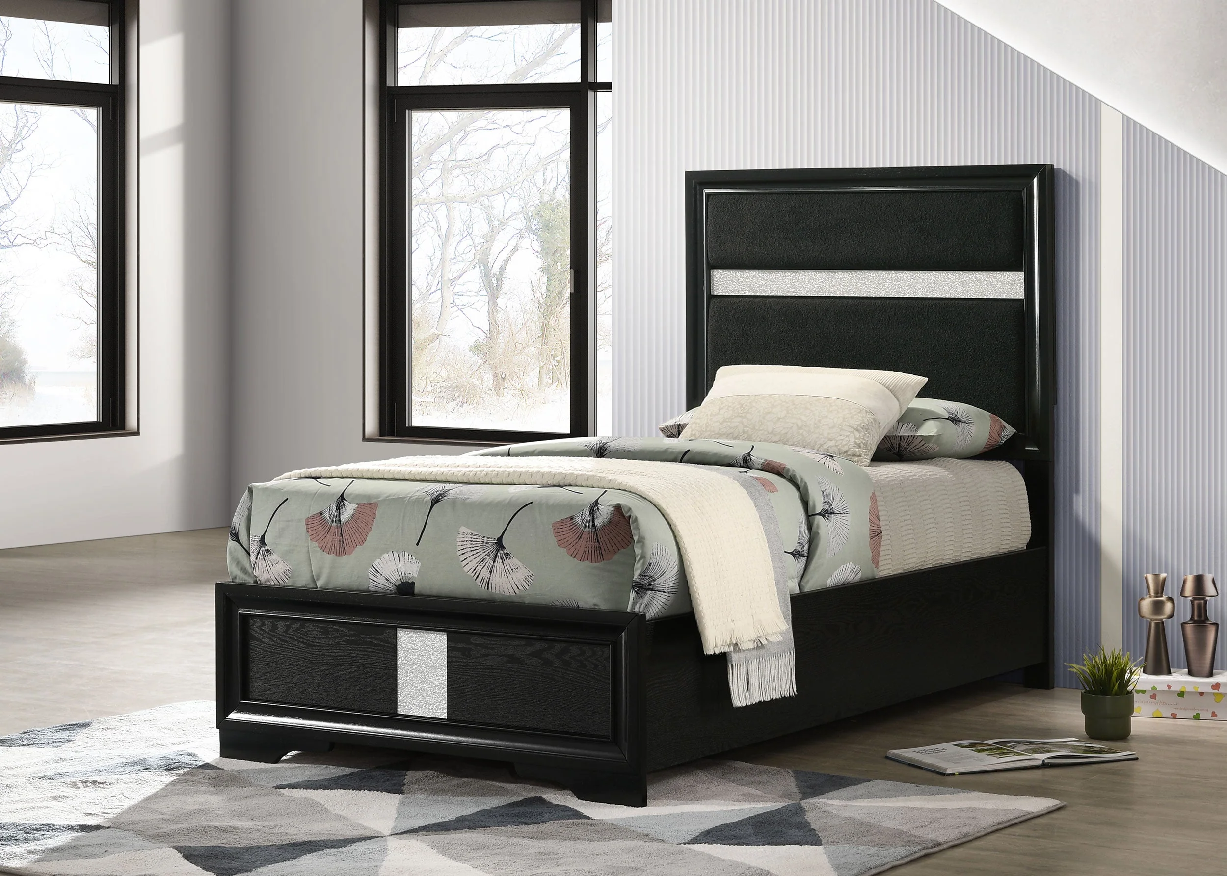 Miranda 54-inch Upholstered Panel Bed - Image 30