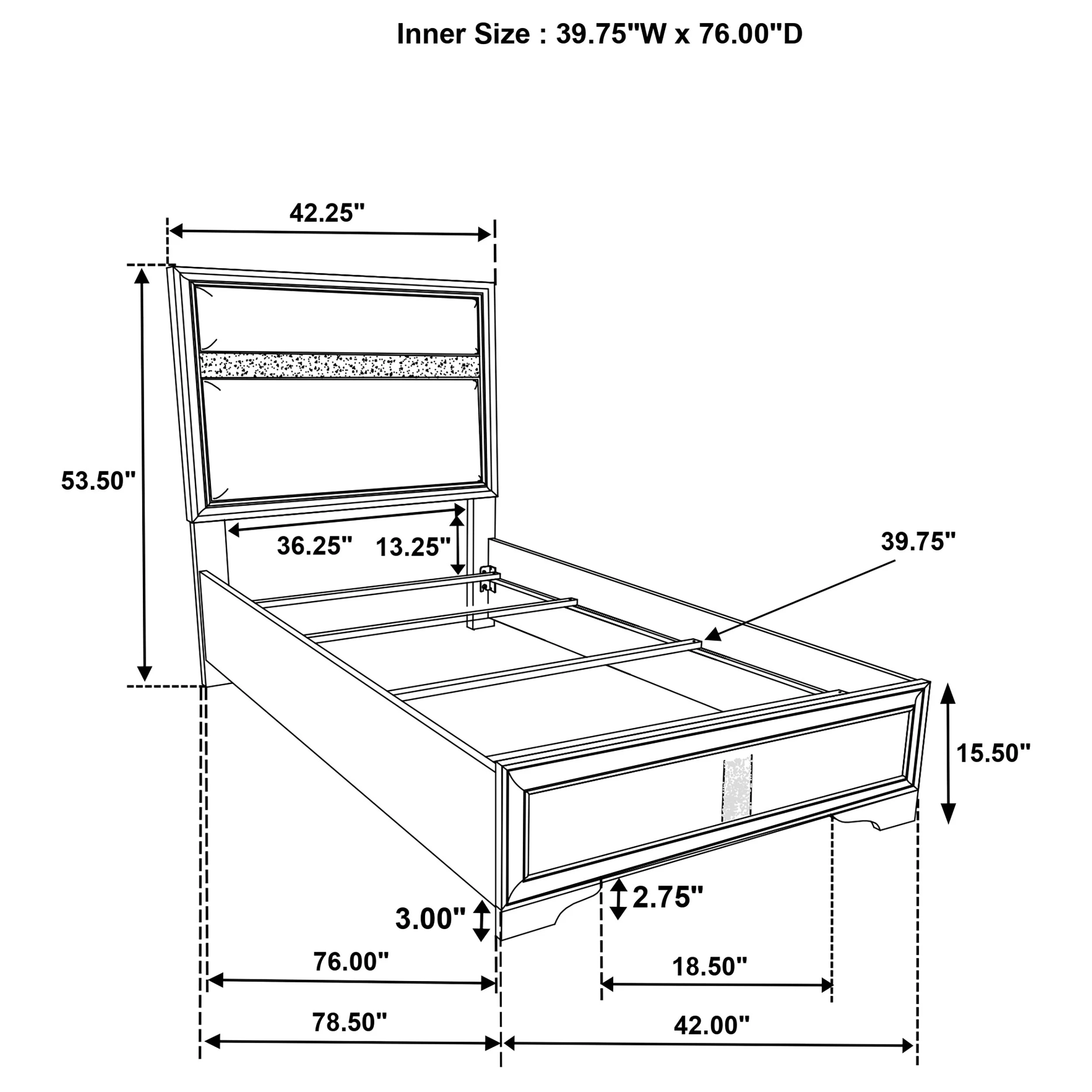 Miranda 54-inch Upholstered Panel Bed - Image 95