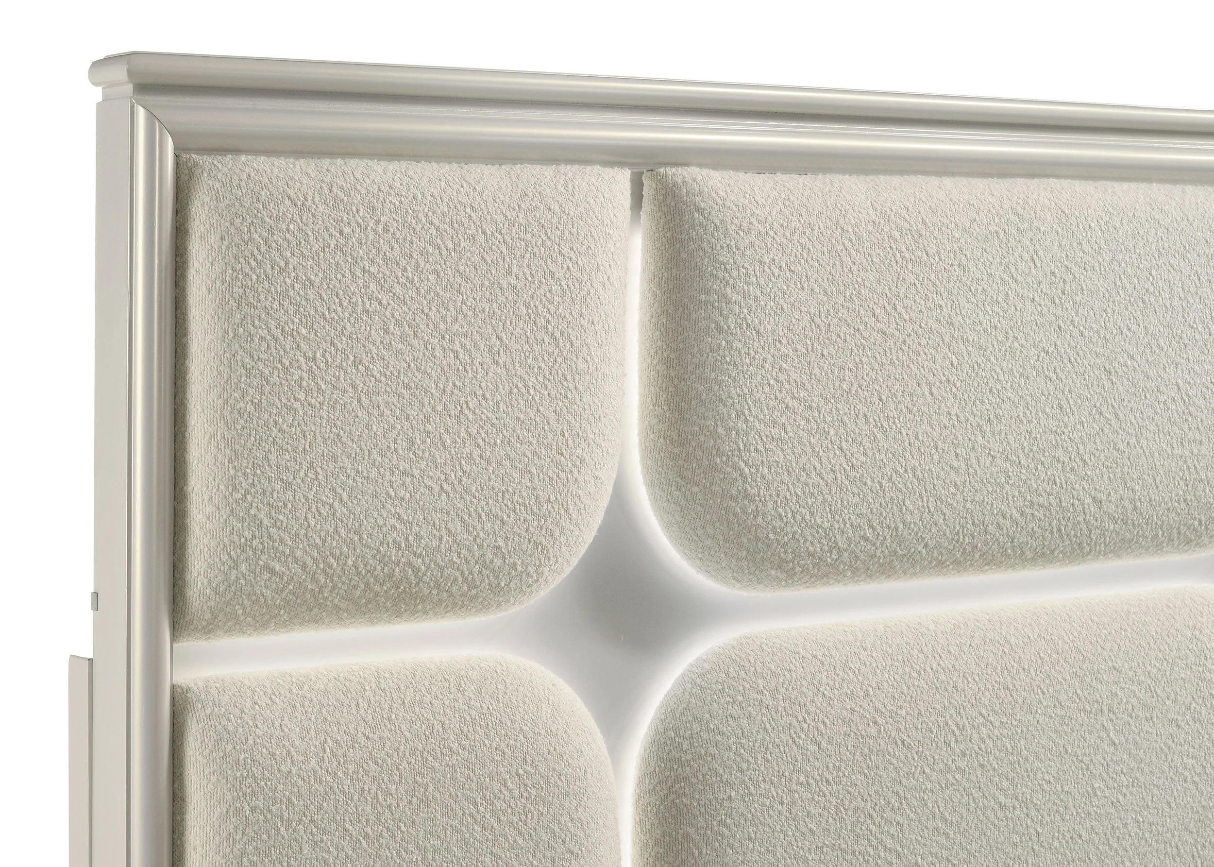 Olivia Panel Bed LED Headboard Pearl - Image 16