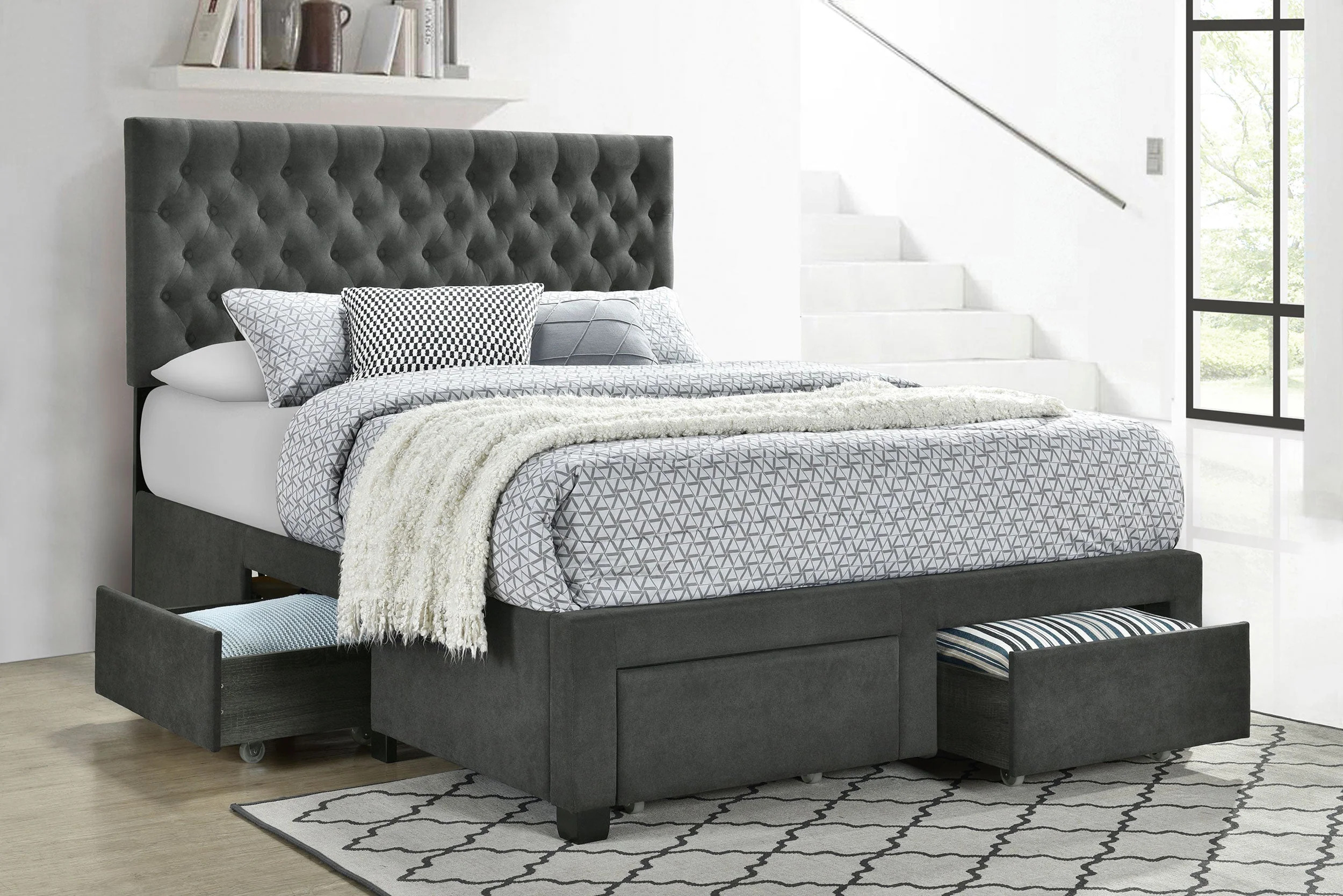 Soledad Upholstered Storage Panel Bed - Image 14