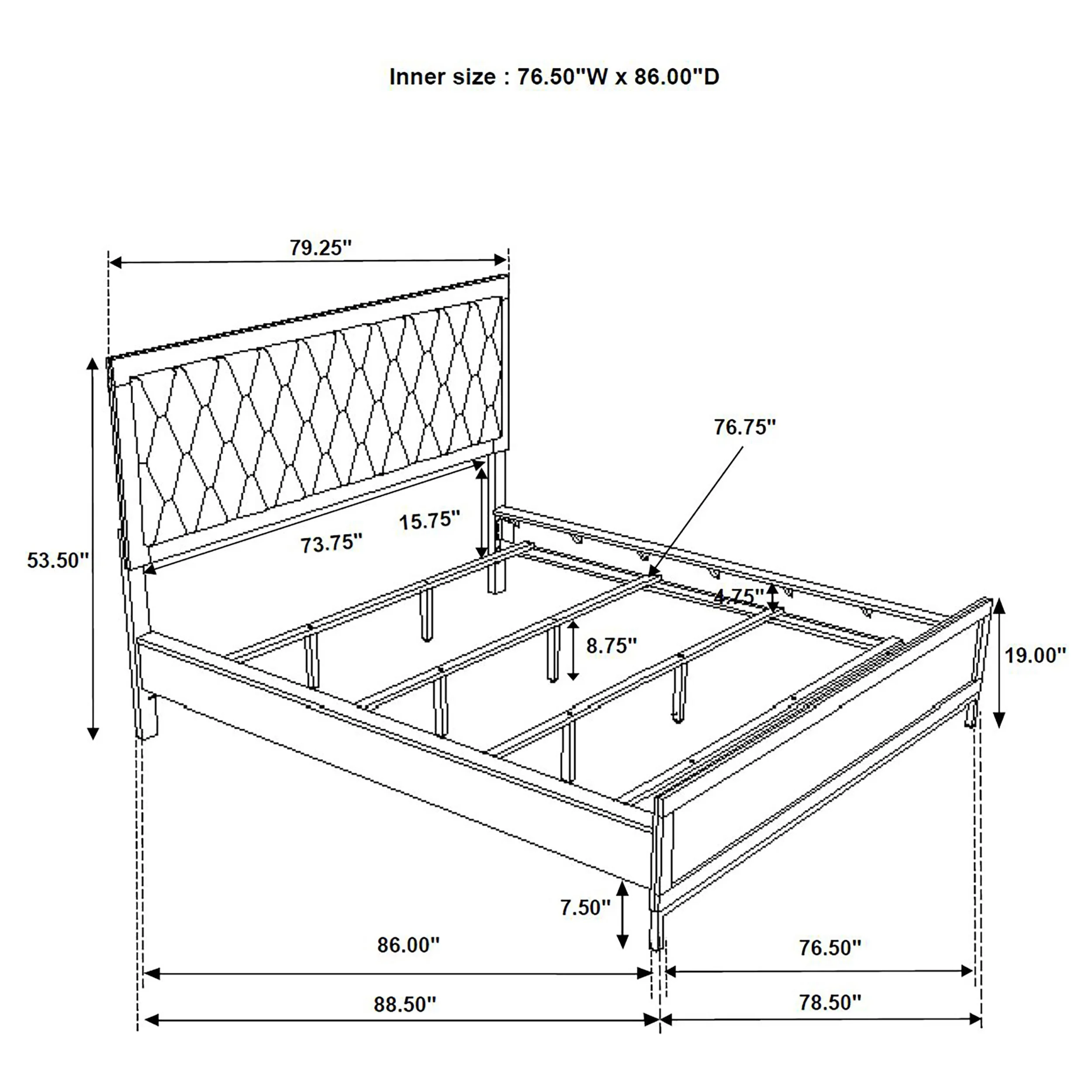 Sonora Upholstered Panel Bed - Image 30