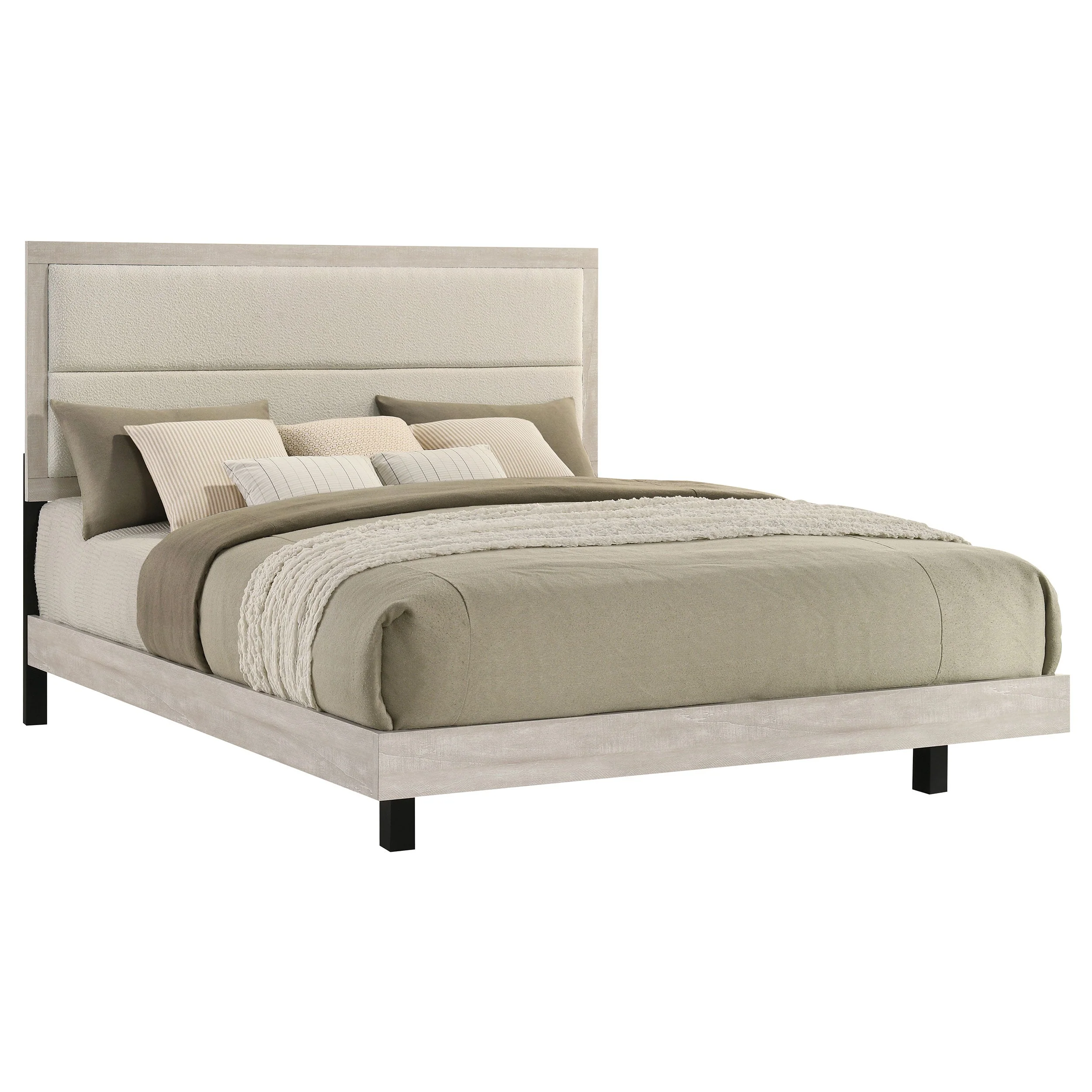 Trenton 54-inch Wood Panel Bed Rustic Cream - Image 14