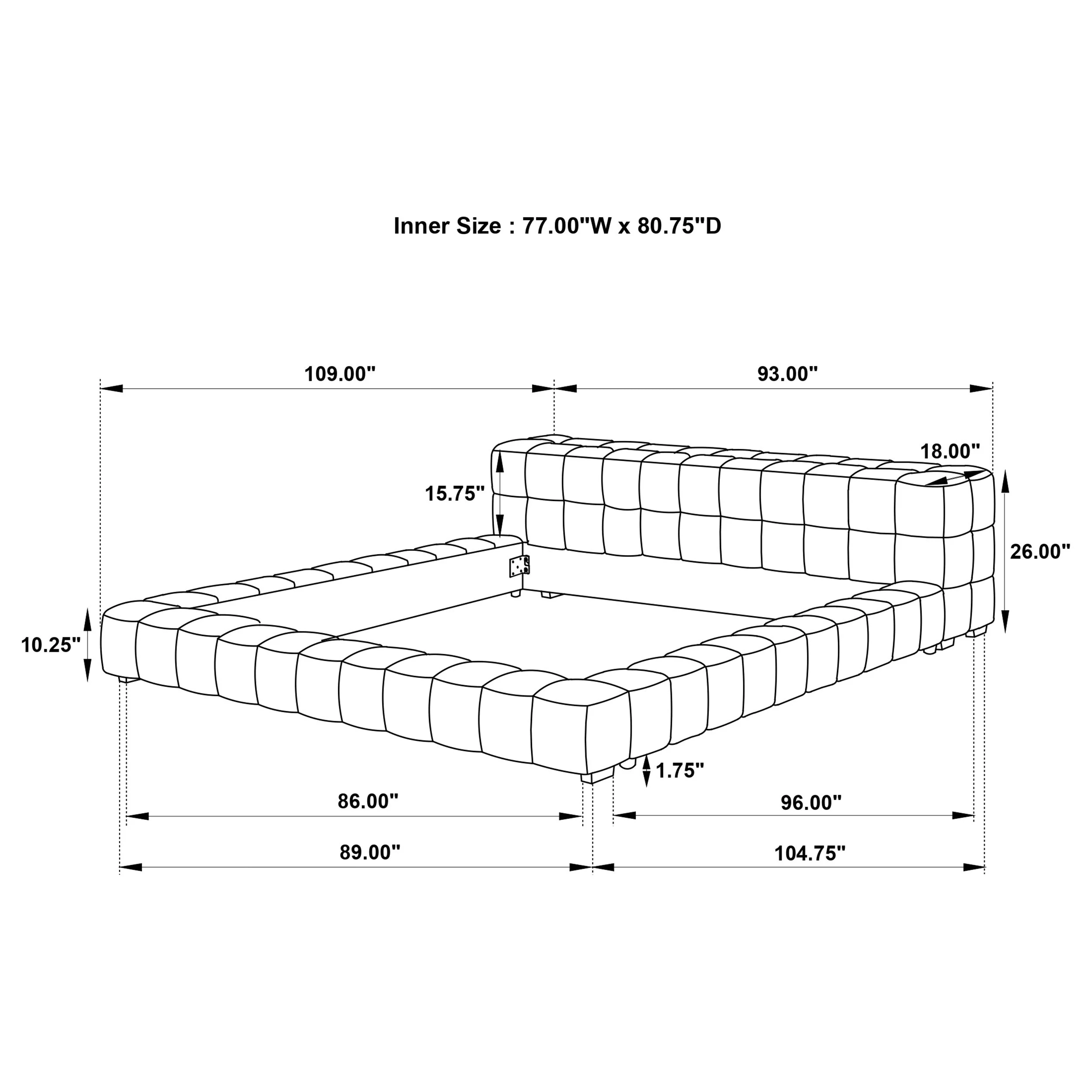 Trinity Upholstered Platform Bed - Image 38