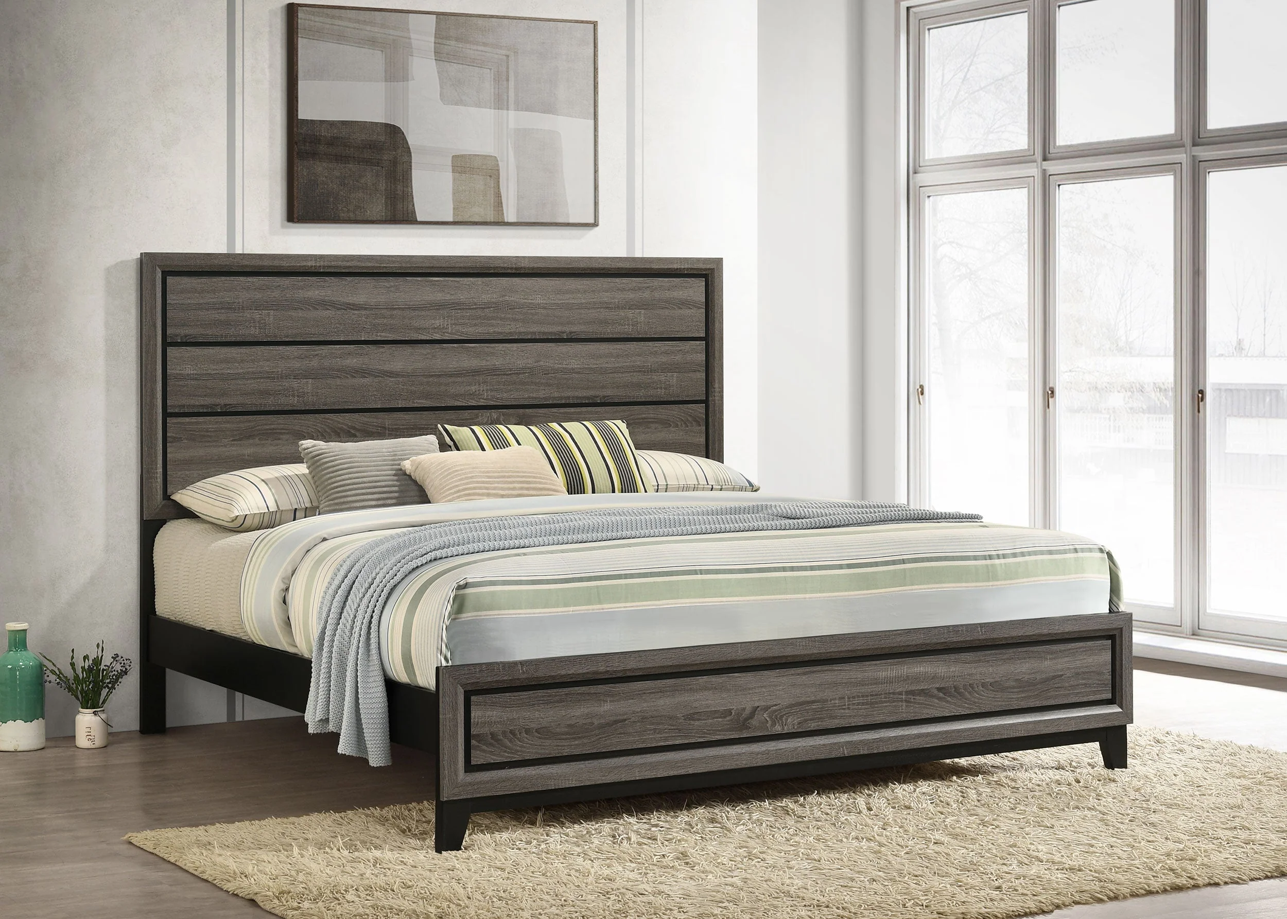 Watson Wood Panel Bed Grey Oak - Image 12