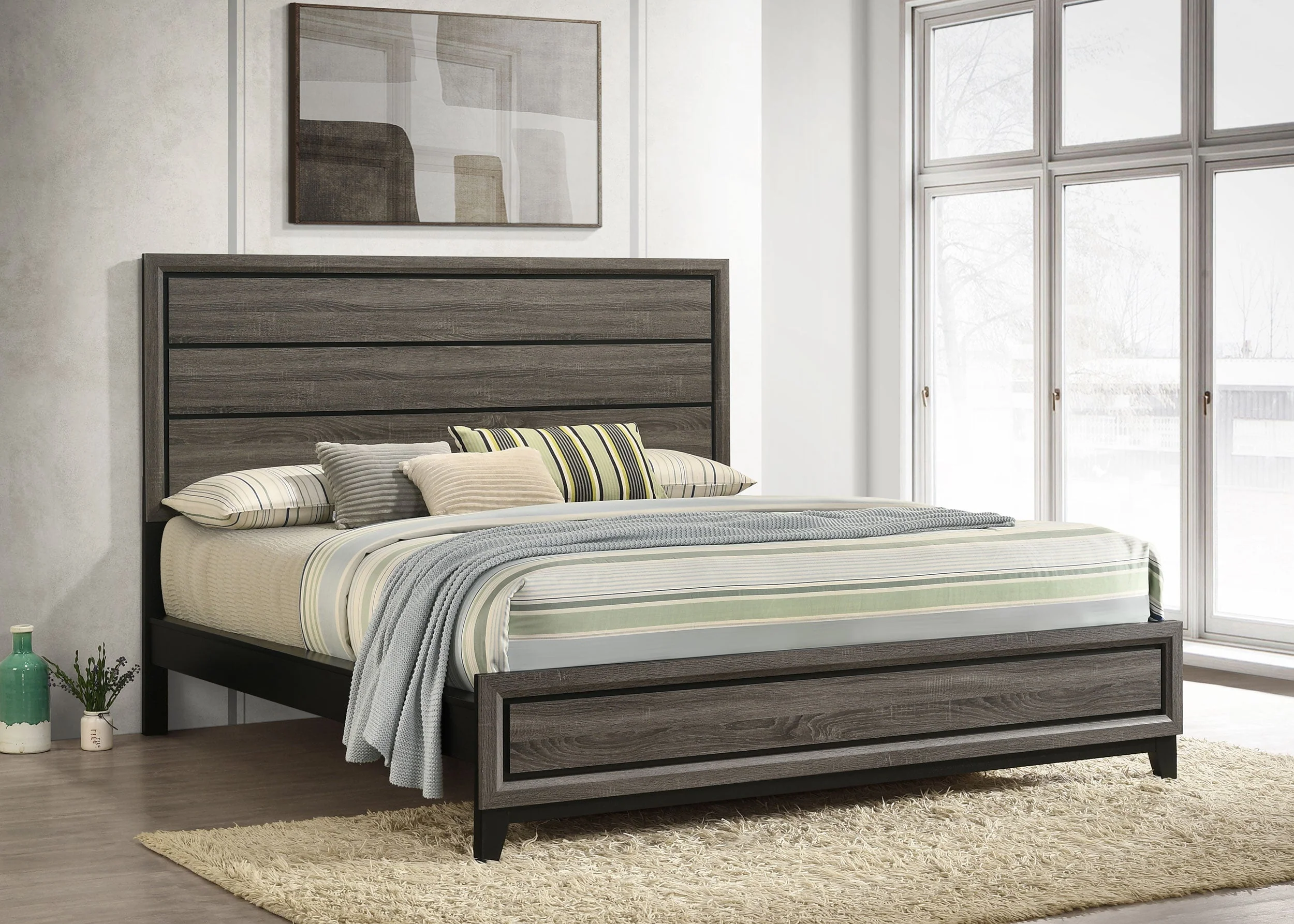 Watson Wood Panel Bed Grey Oak - Image 13