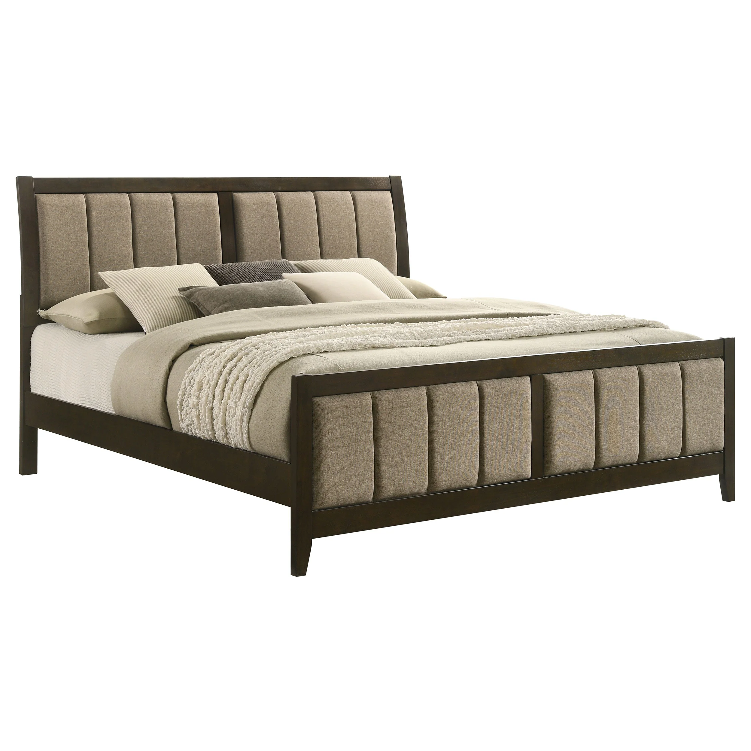 Wilkes 51-inch Upholstered Bed Dark Cocoa - Image 17