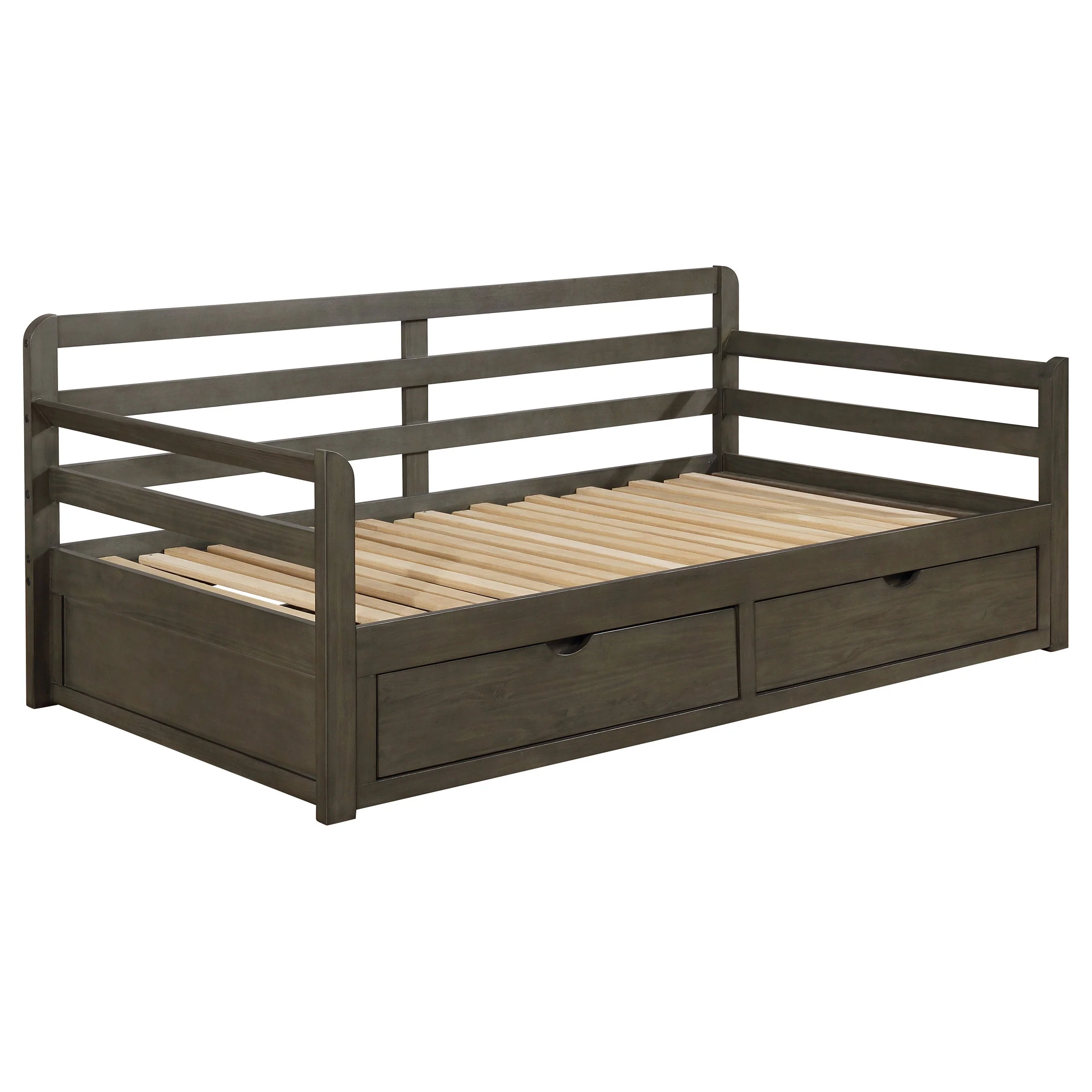 Sorrento 2-drawer Twin XL Daybed with Extension Trundle Grey - Image 5