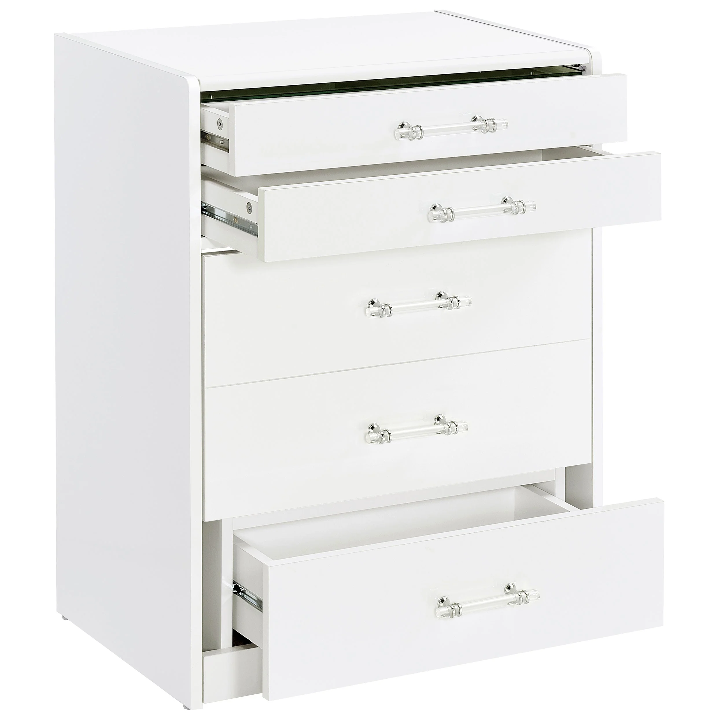 Danbury 3-drawer Makeup Vanity & Stool Set High Gloss - Image 16