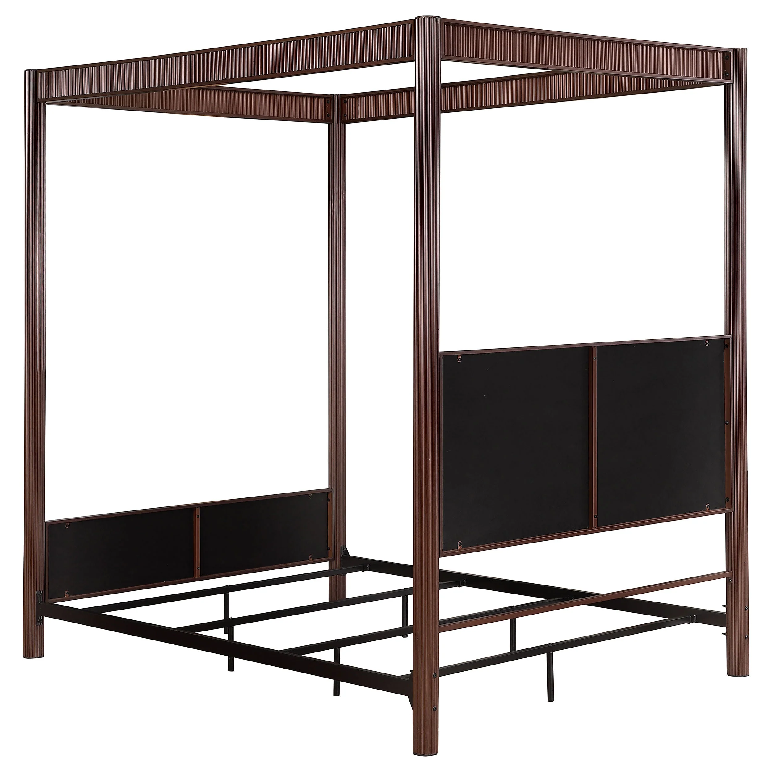 Zimmerlee 89-inch Metal Canopy Bed Rust Brown - Image 14