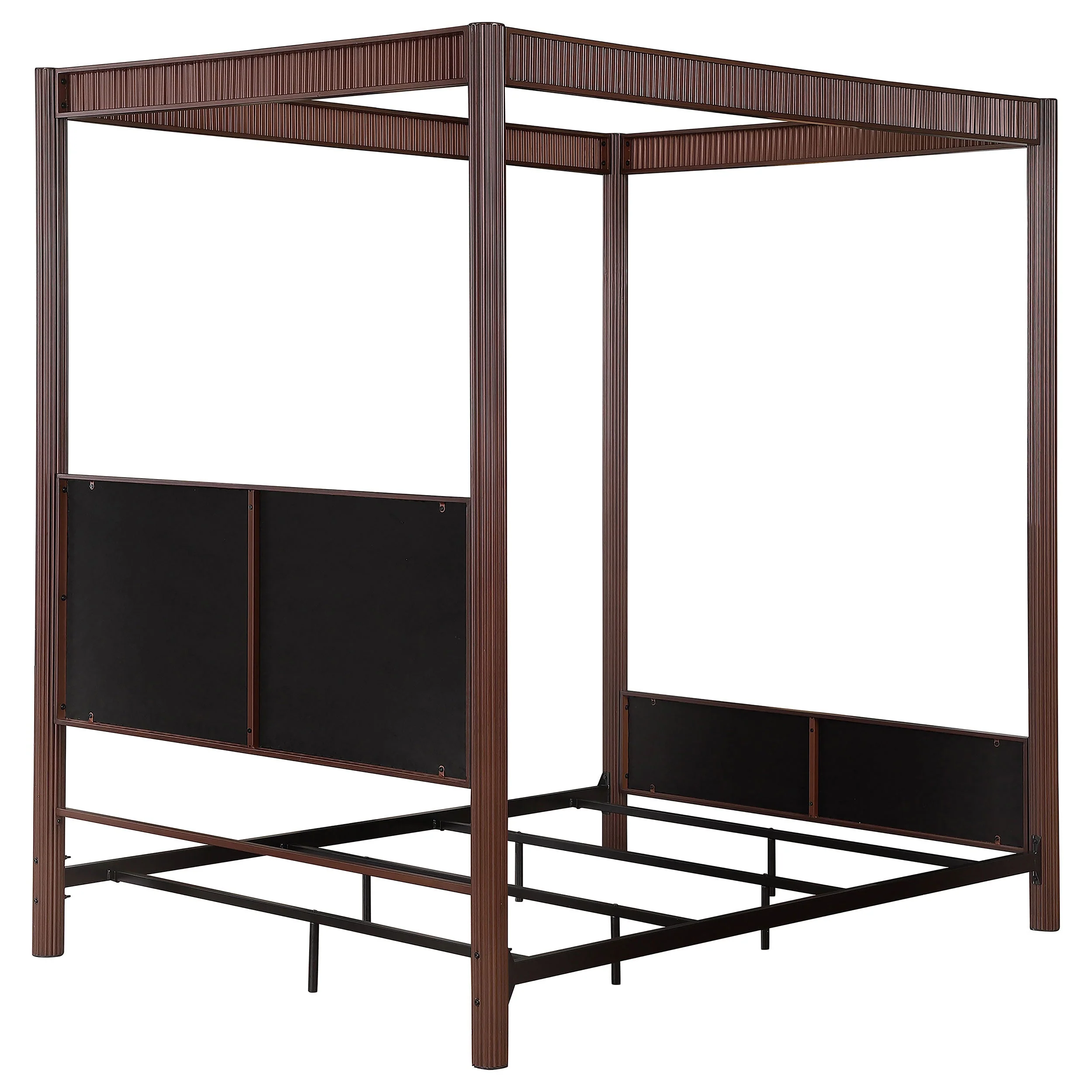 Zimmerlee 89-inch Metal Canopy Bed Rust Brown - Image 16