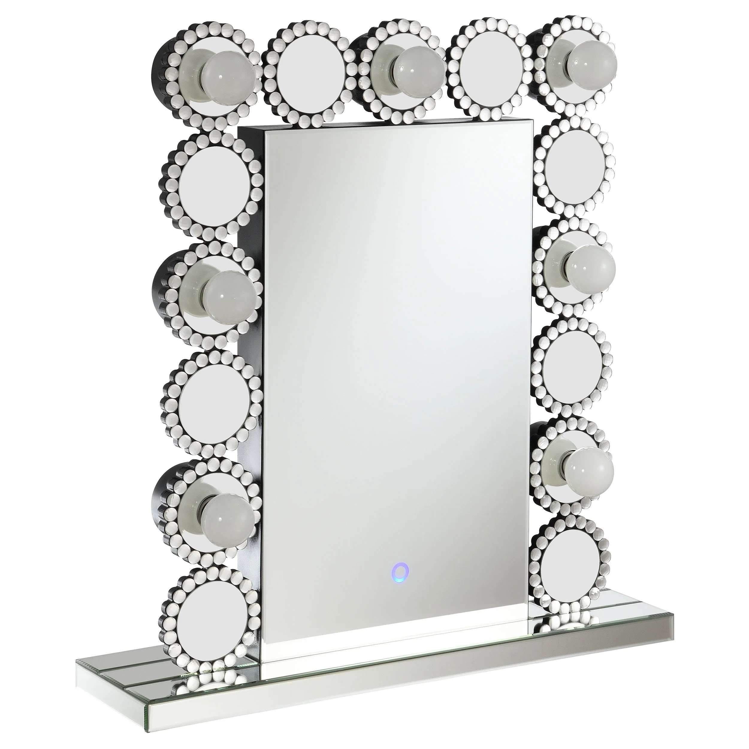 Aghes Vanity Mirror with Lighting Silver - Image 2