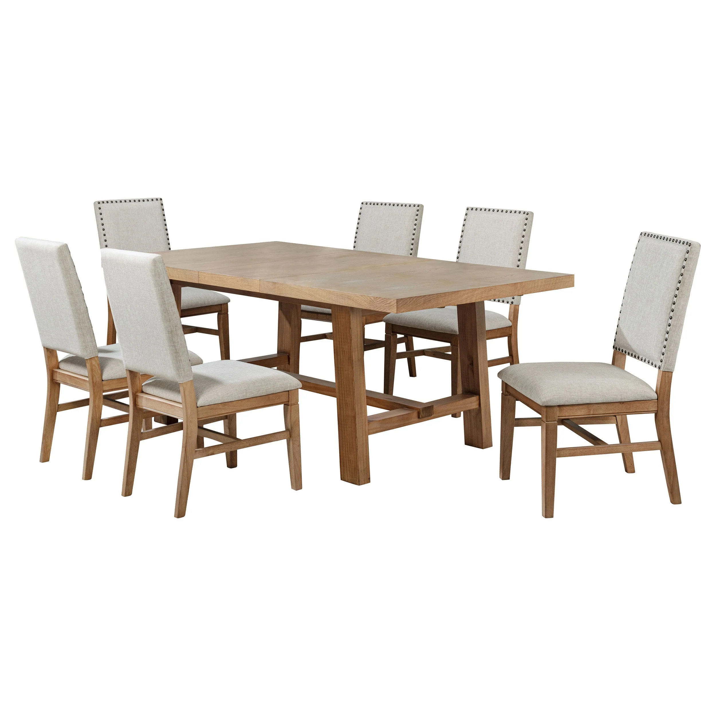 Middleton Extension Leaf Dining Set Brown and Beige - Image 6