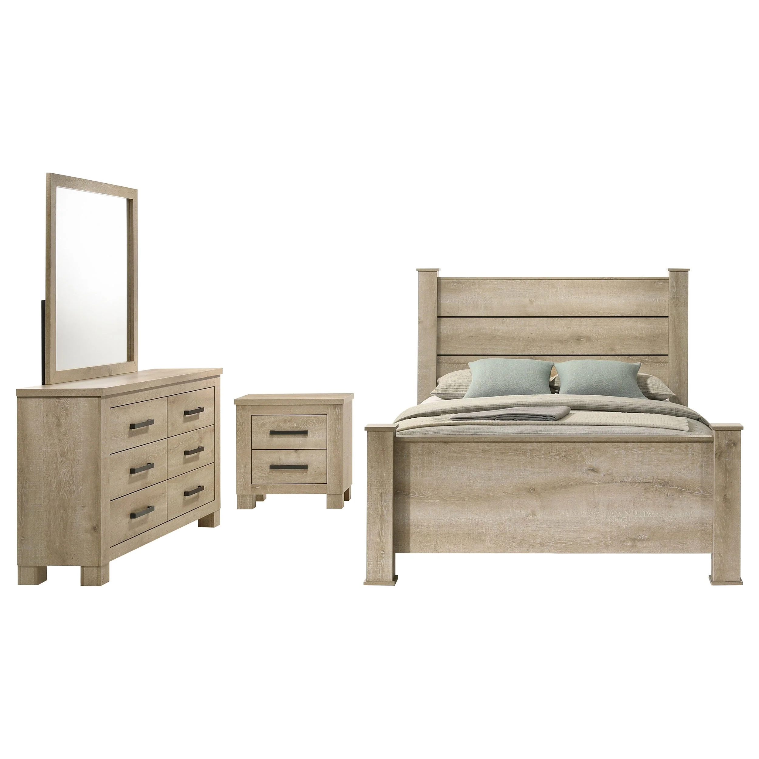 Oakglen Bedroom Set Weathered Oak - Image 15