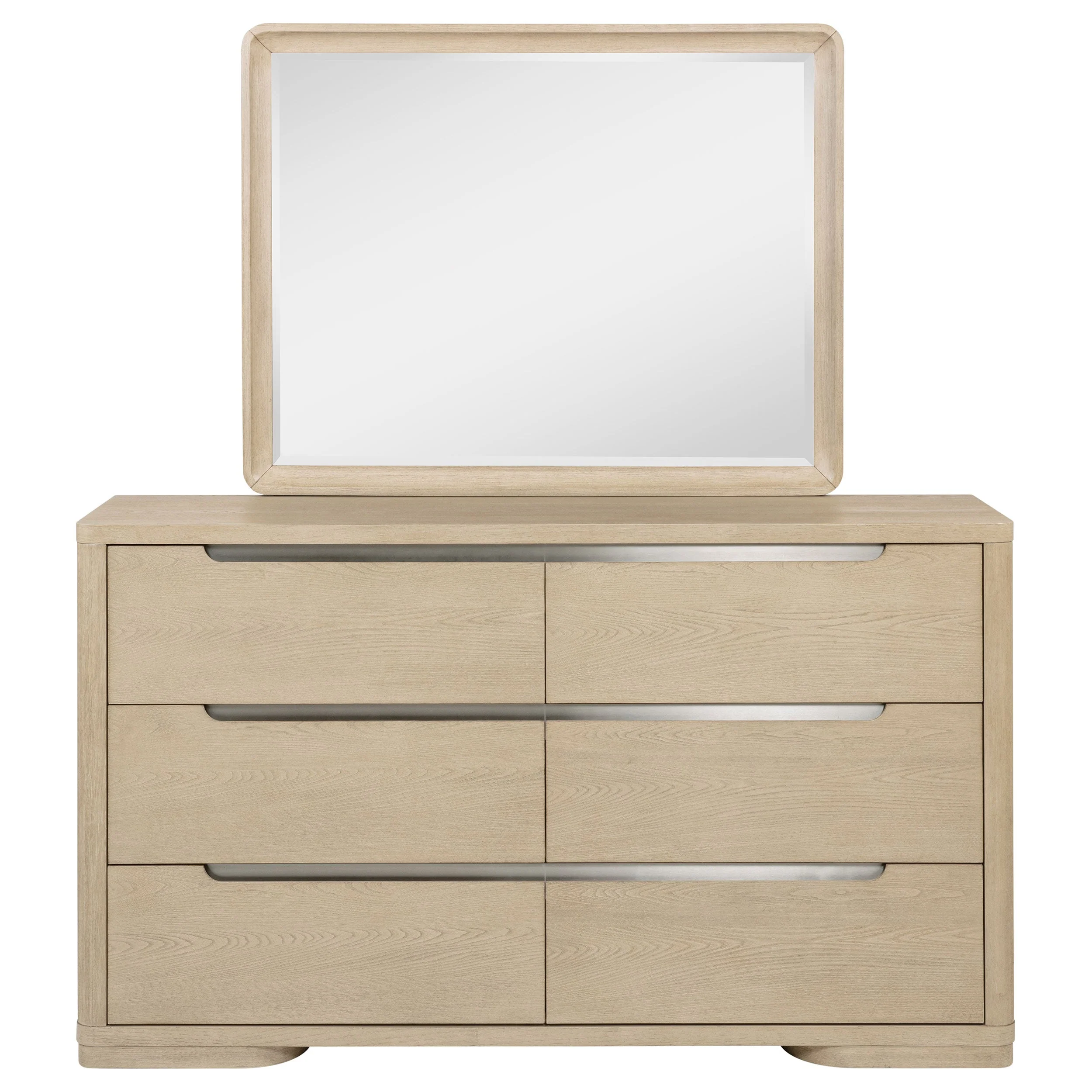 Ladera 6-drawer Bedroom Dresser and Mirror Light Elm - Image 4