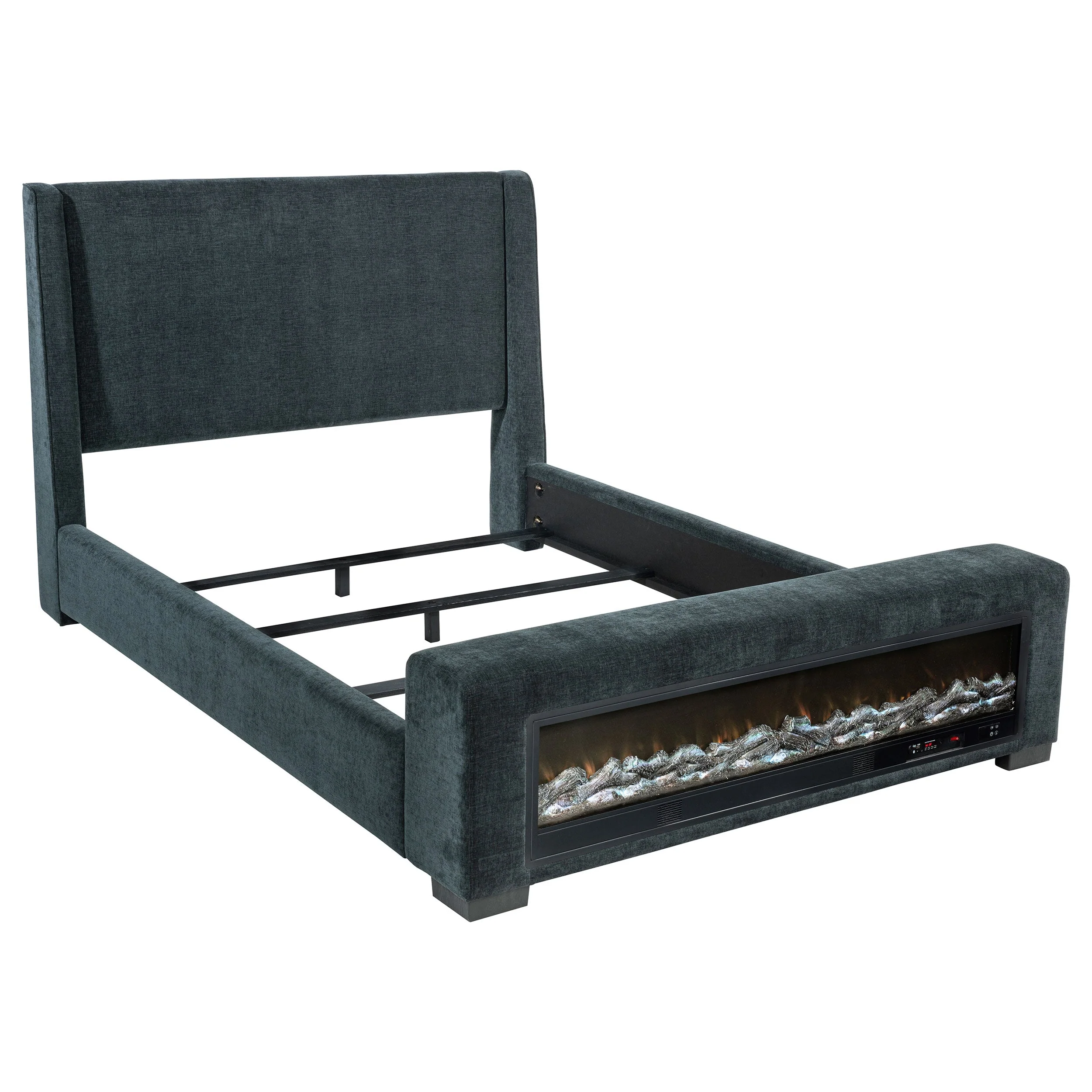 Preston Upholstered Audio Flame Visualizer Bed Dark - Image 6