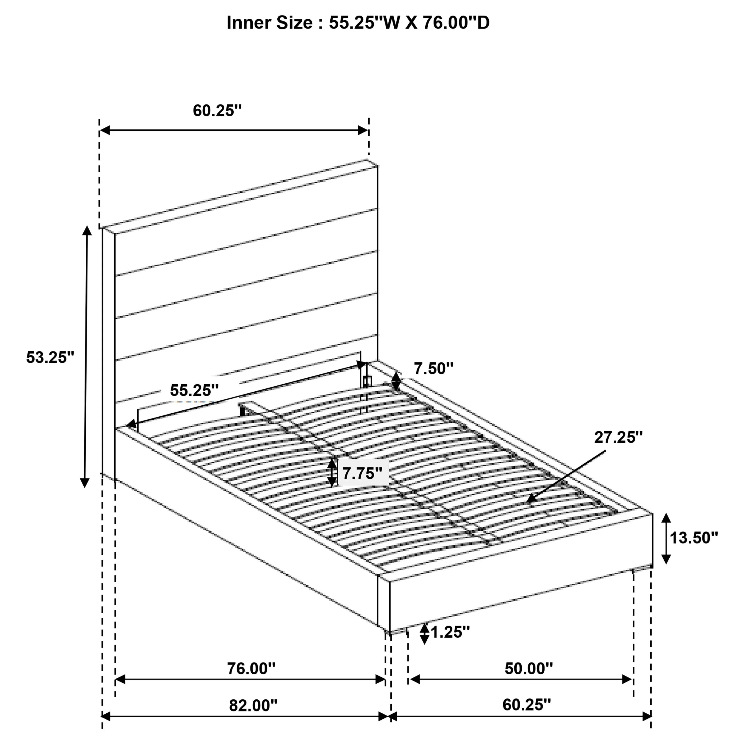 Felicity 53-inch Upholstered Platform Bed - Image 49