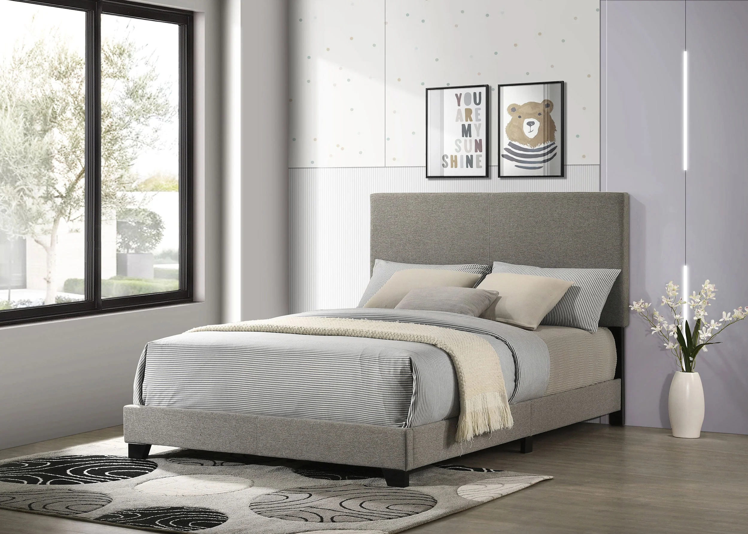 Dorian Fabric Upholstered Panel Bed - Image 24