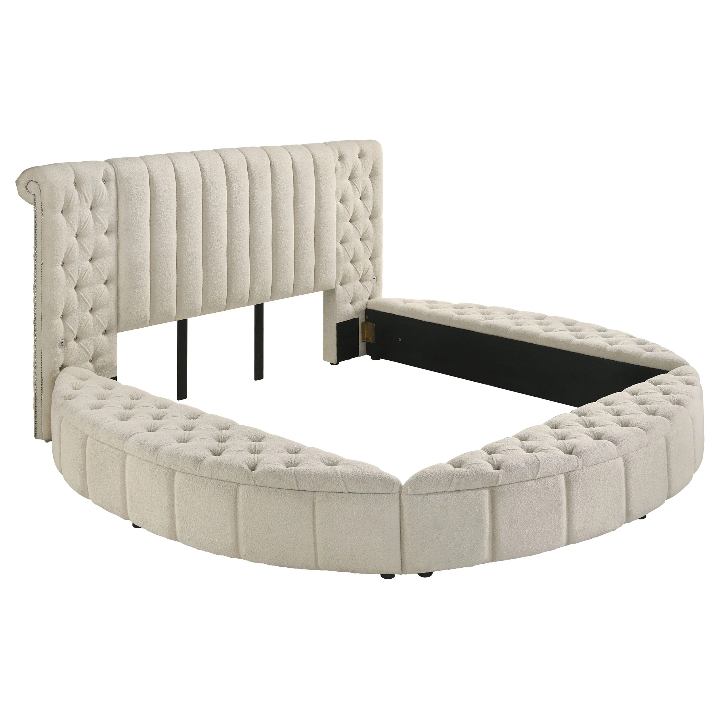 Sonya Upholstered Bedroom Set Ivory - Image 16