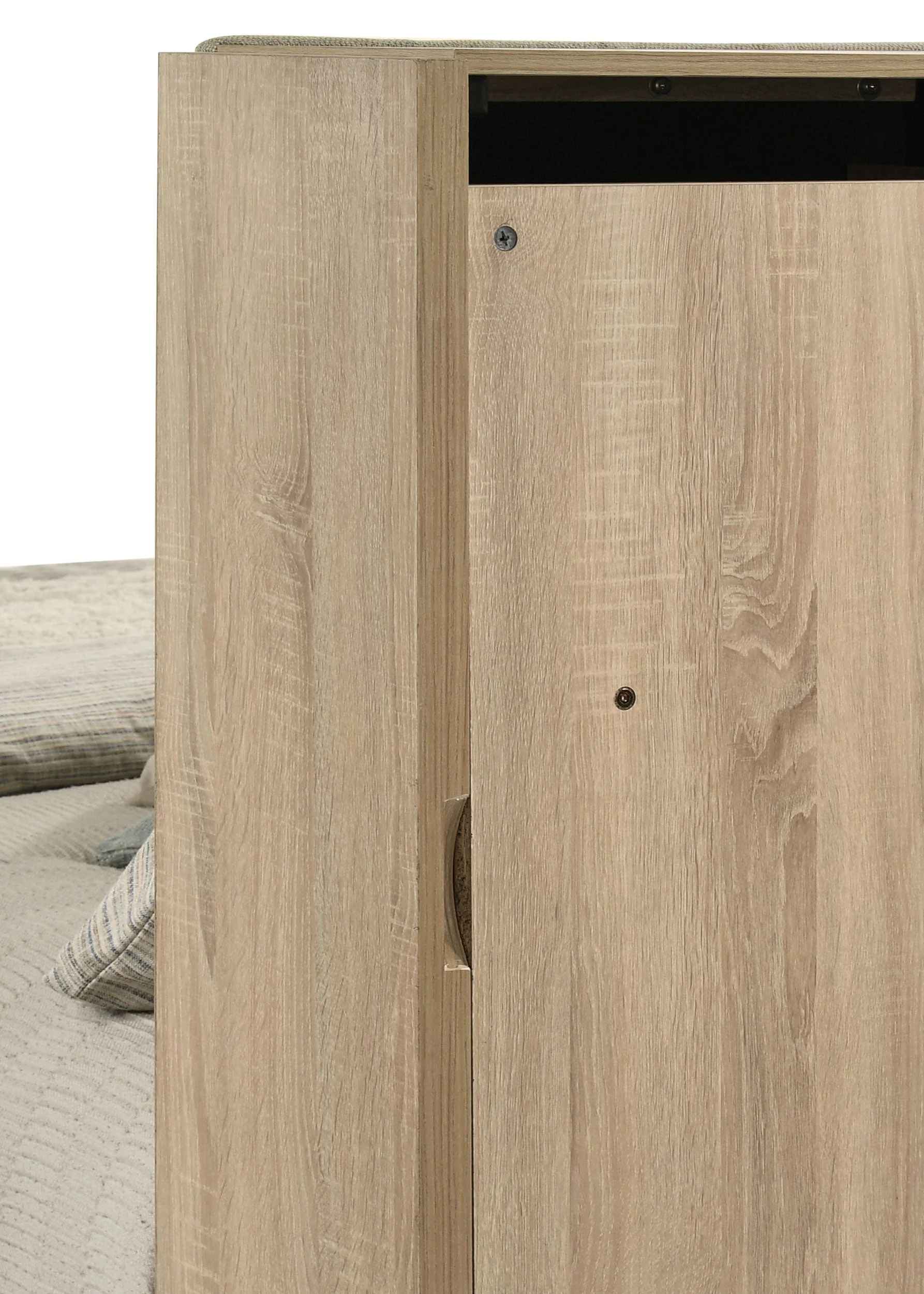 Arielle Bookcase Panel Storage Bed Light Oak - Image 22
