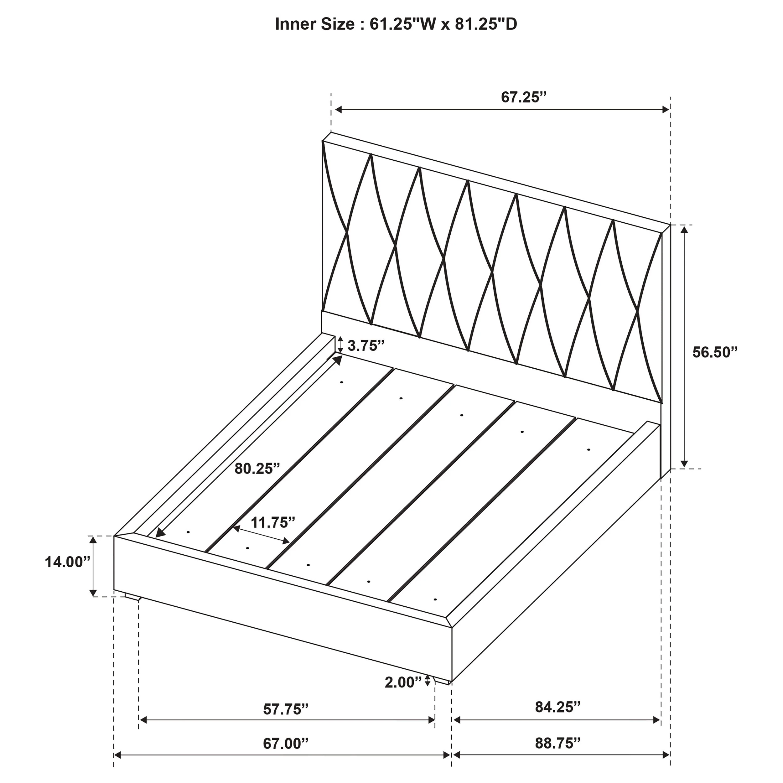 Delsea Upholstered Panel Platform Bed Light Brown - Image 19