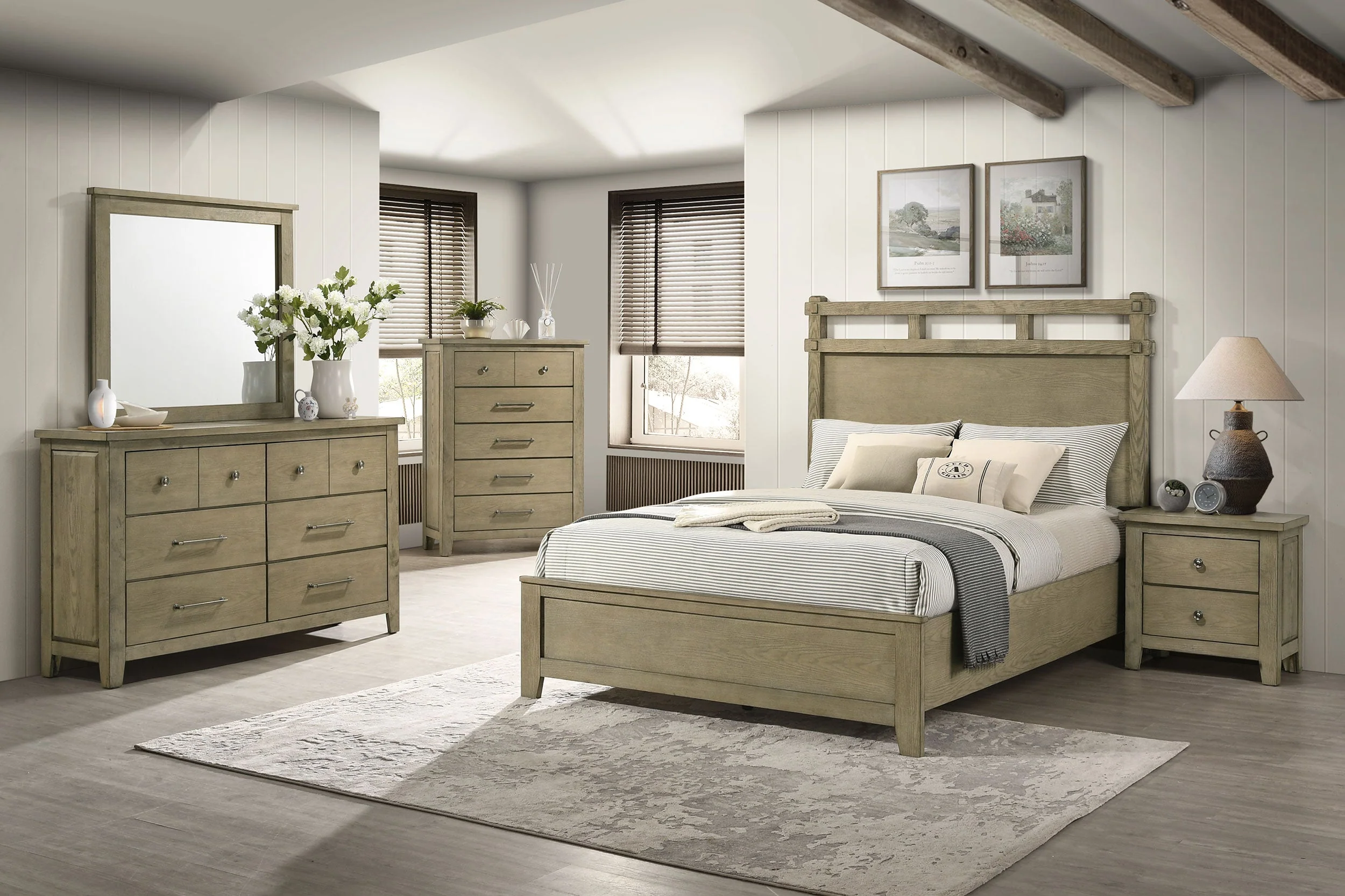 Hazlewood 61-inch Panel Bed Vineyard Oak - Image 22